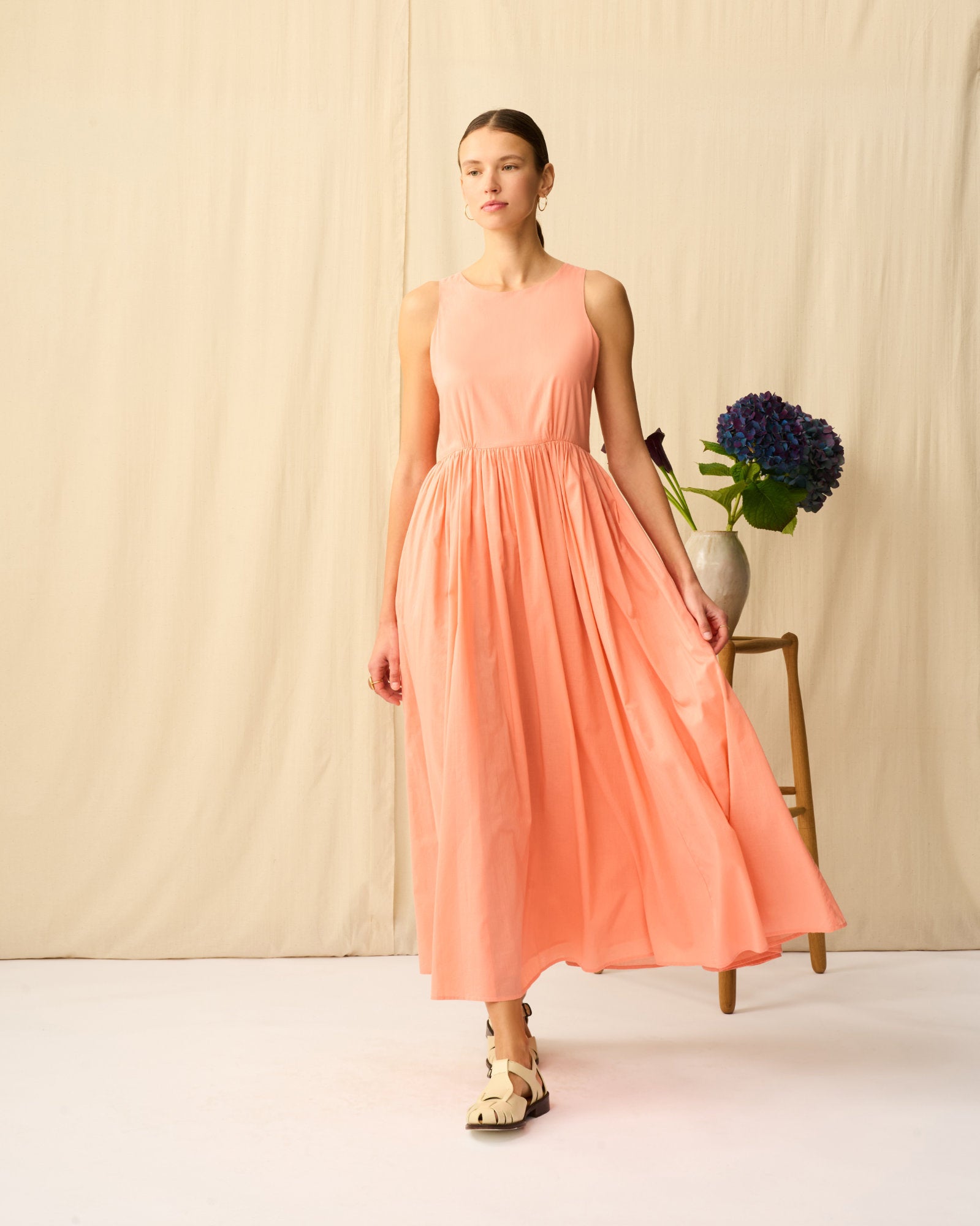 【予約】夏のレディのドレス Desert Coral