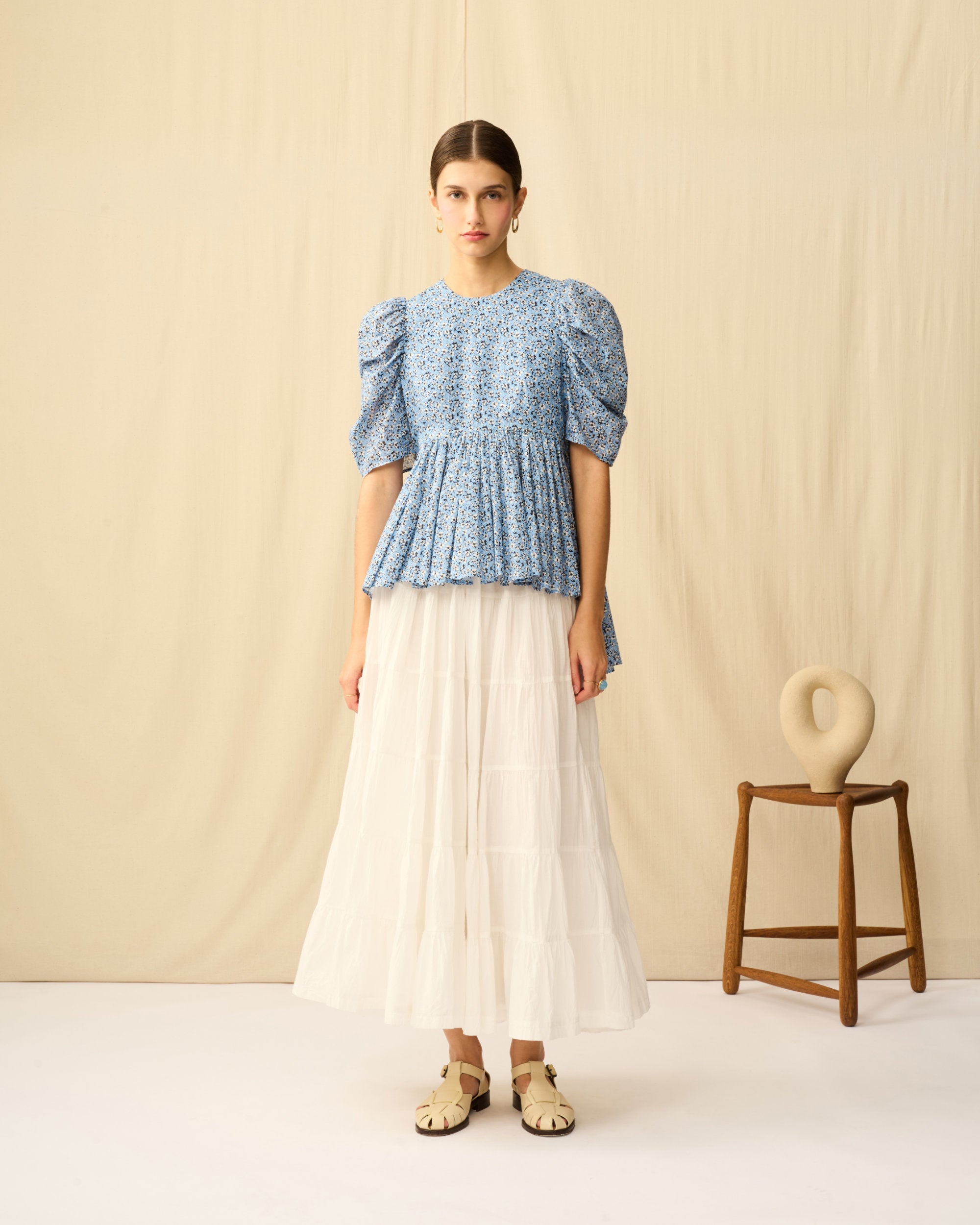 セレナーデのブラウス Paradise Bloom/Blue