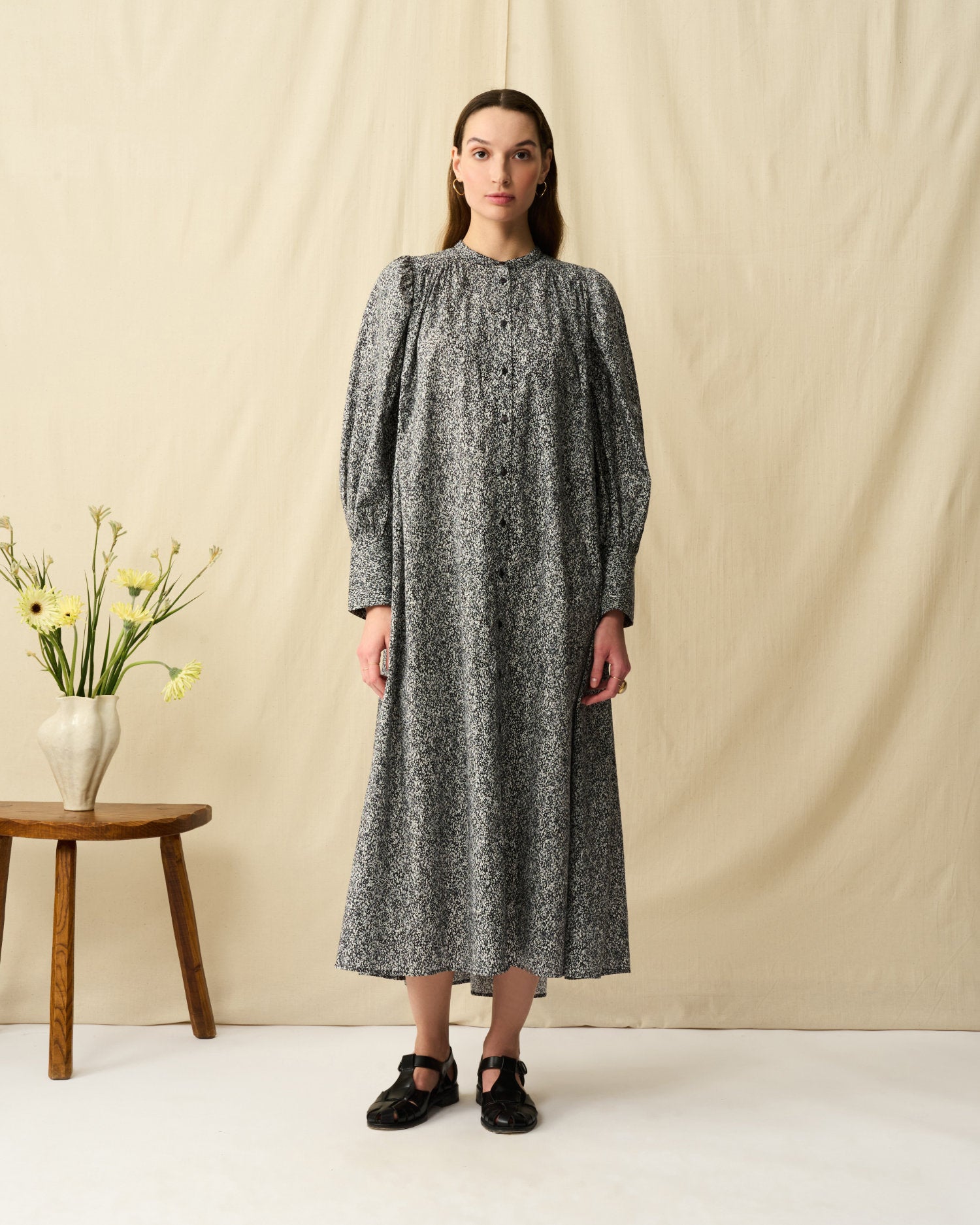 MARIHA(マリハ) 風の鳥のドレス Shadow Flora/Black ワンピース 長袖