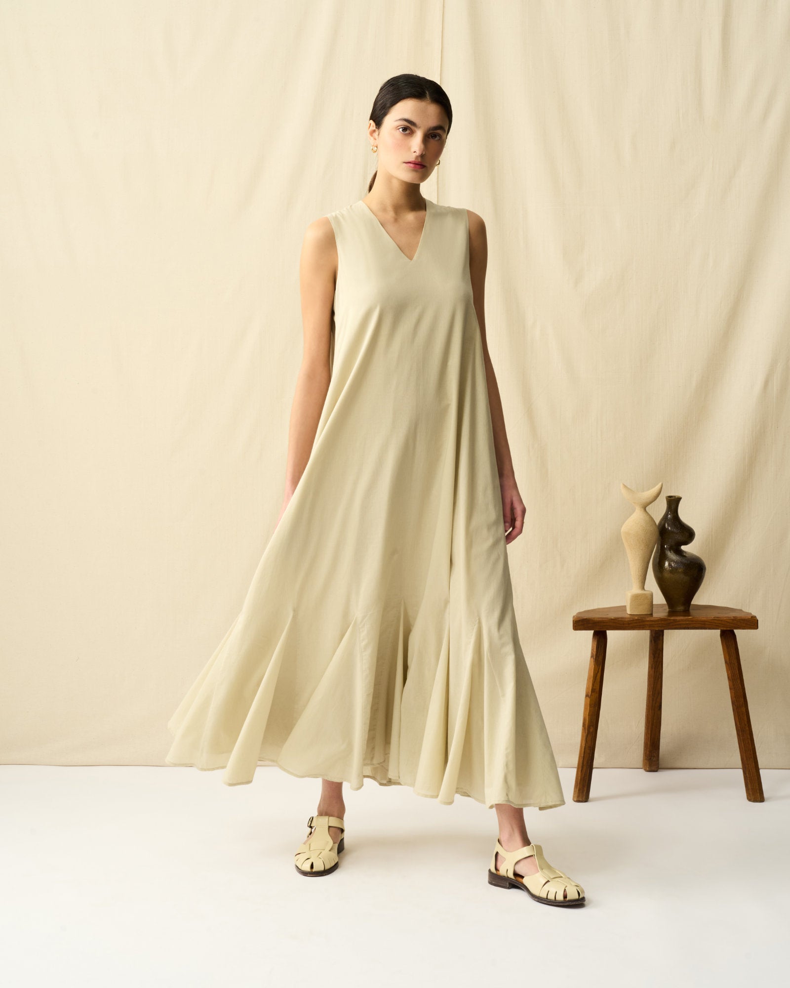 【予約】夏の月影のドレス Champagne