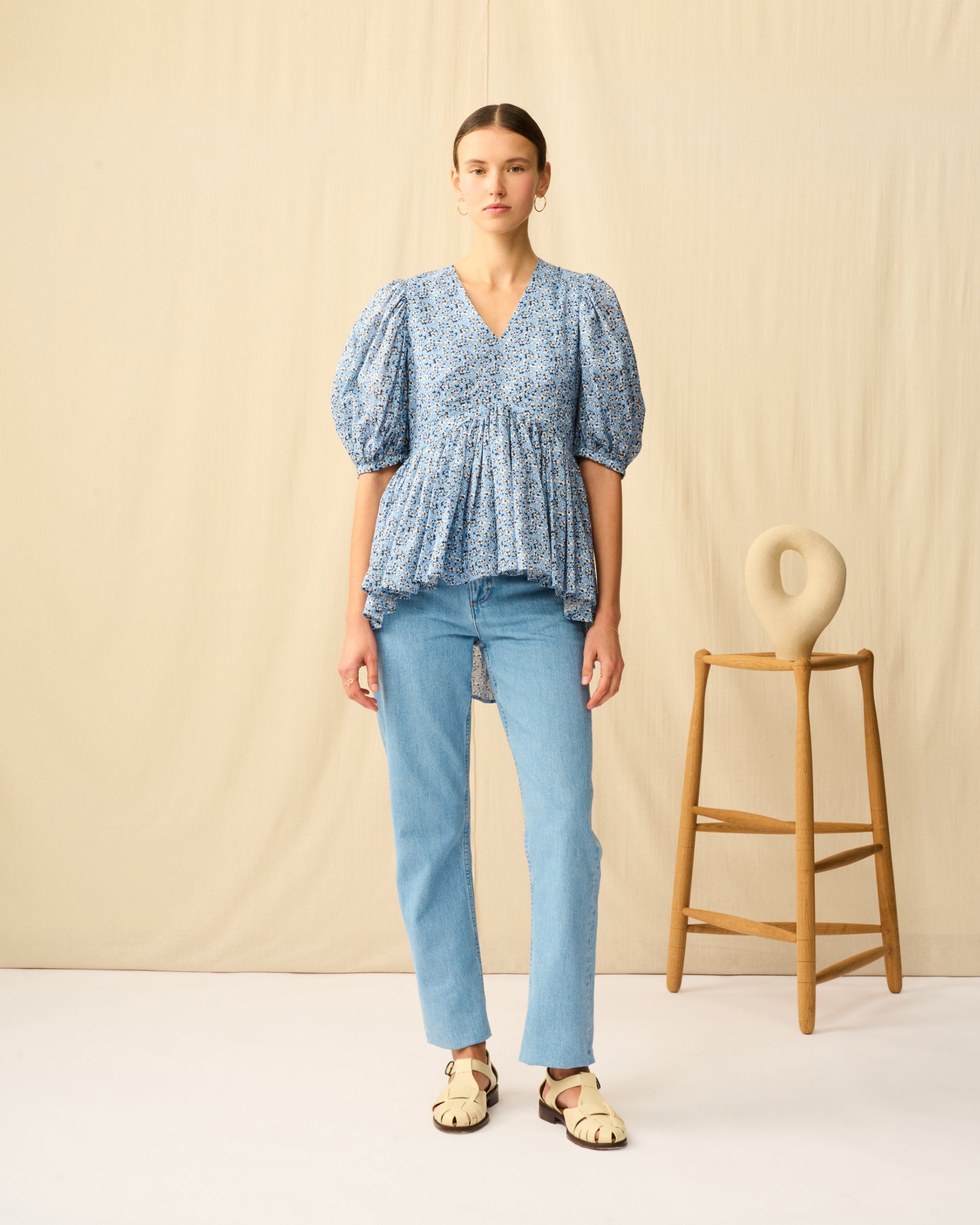 ラストダンスのブラウス Paradise Bloom/Blue