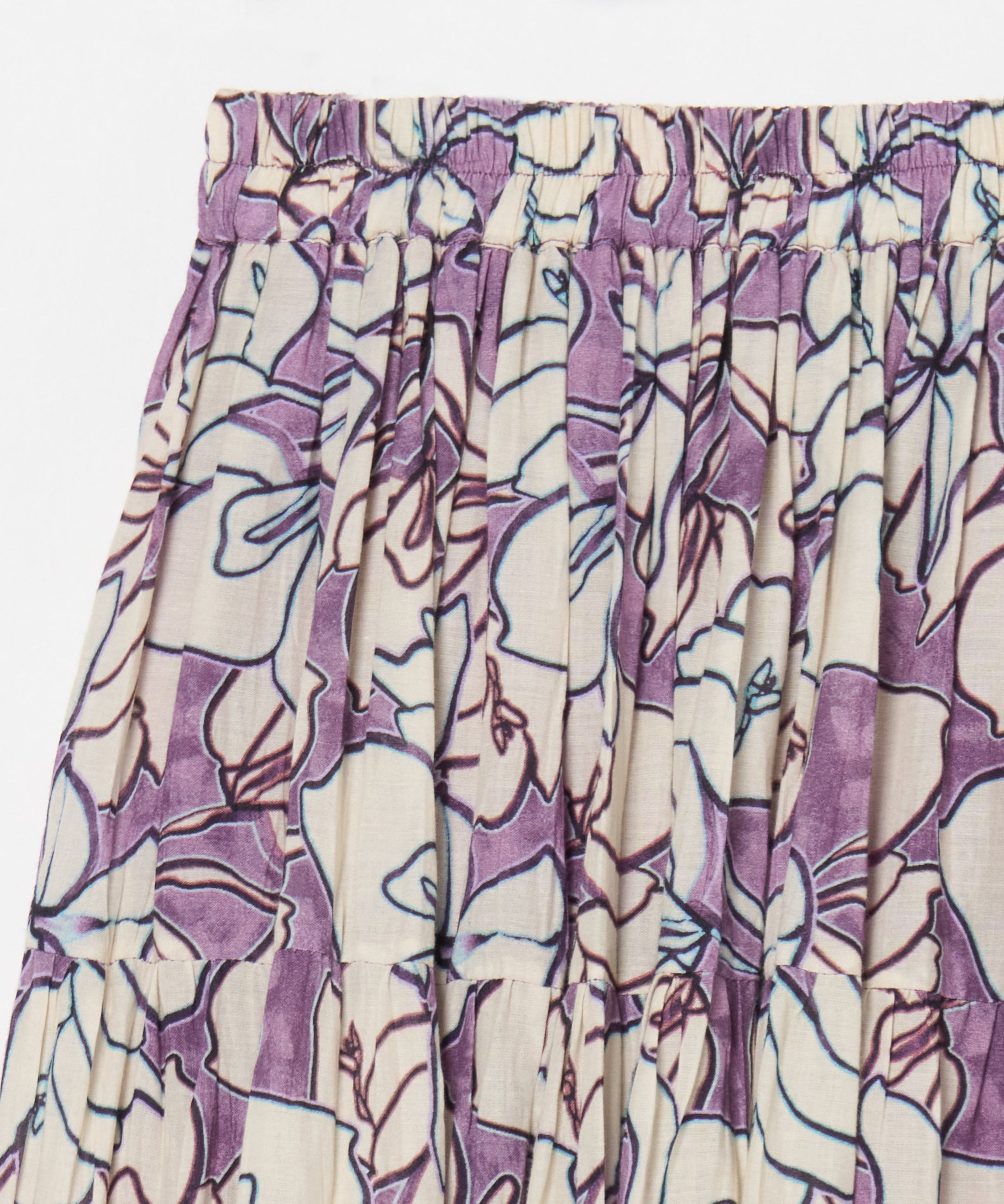 【予約】草原の虹のスカート Flower Poem/Purple