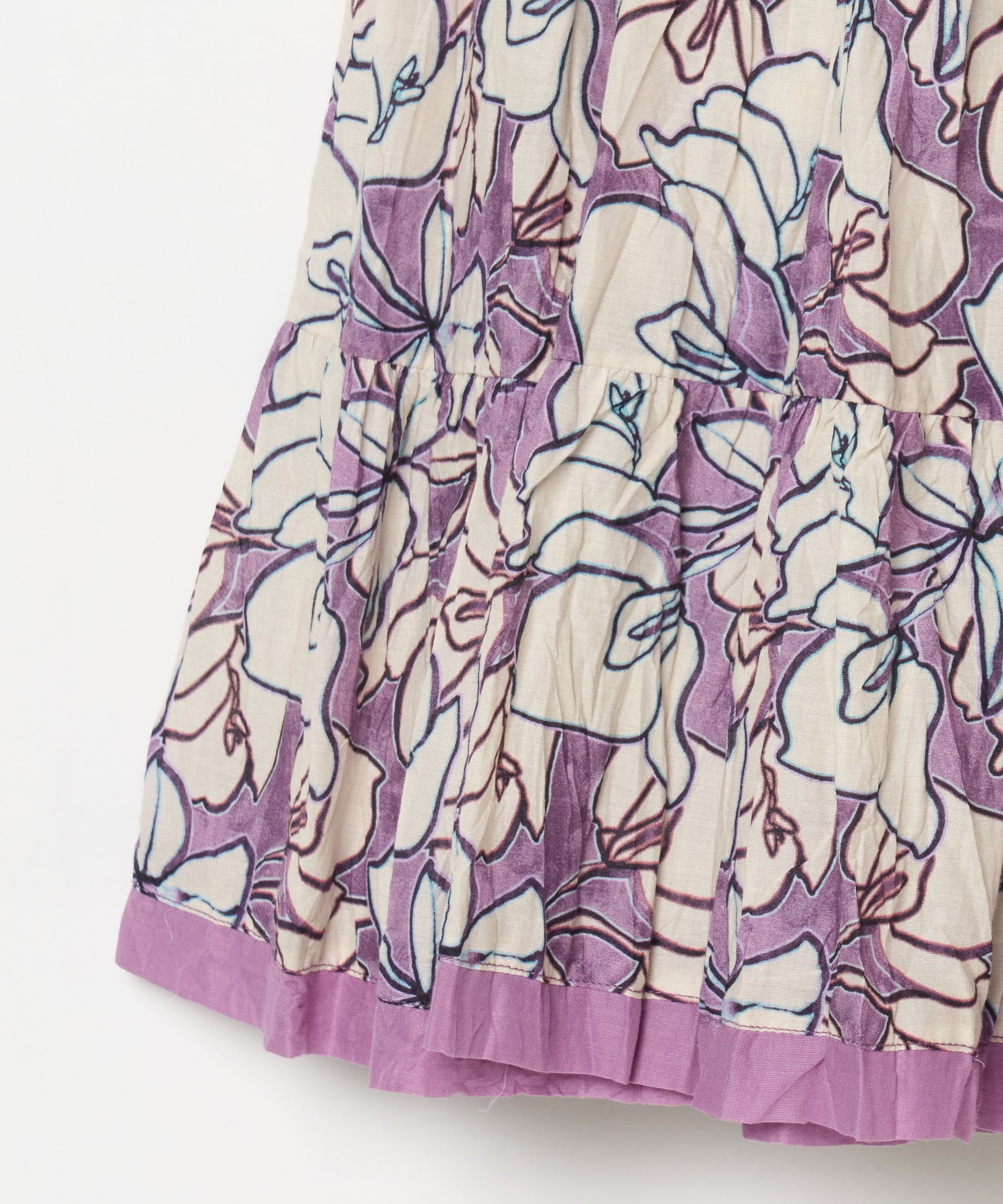 【予約】草原の虹のスカート Flower Poem/Purple