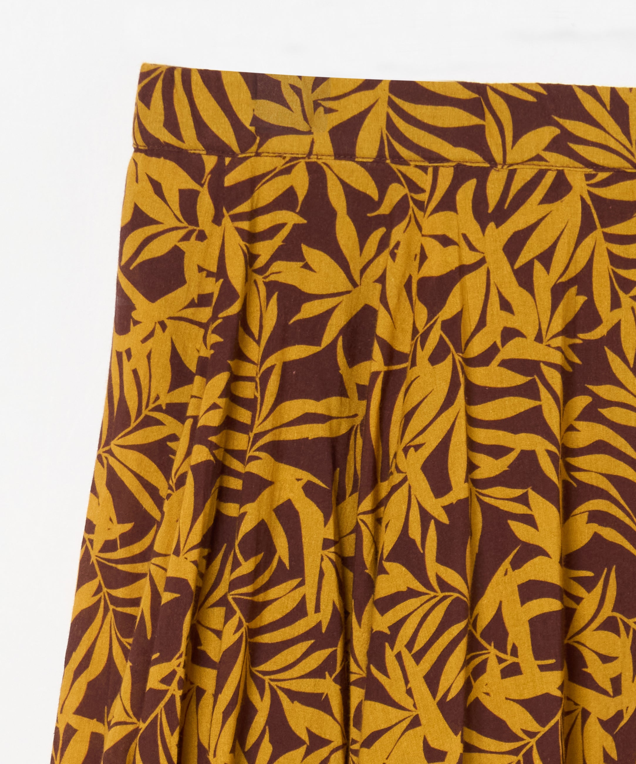 【予約】夜風のスカート Breezy Leaves/Brown