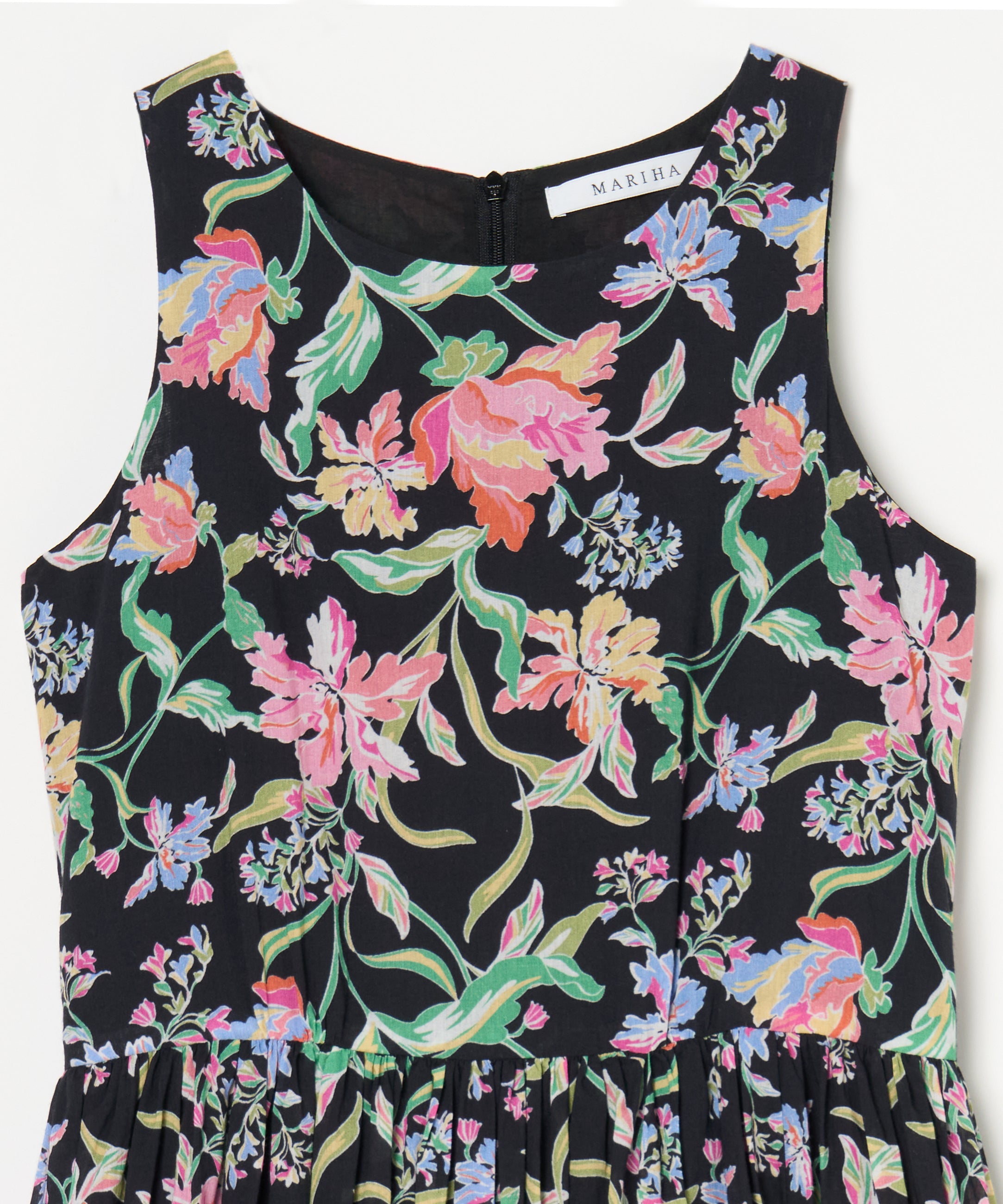 【予約】夏のレディのドレス Midnight Flowers/Black