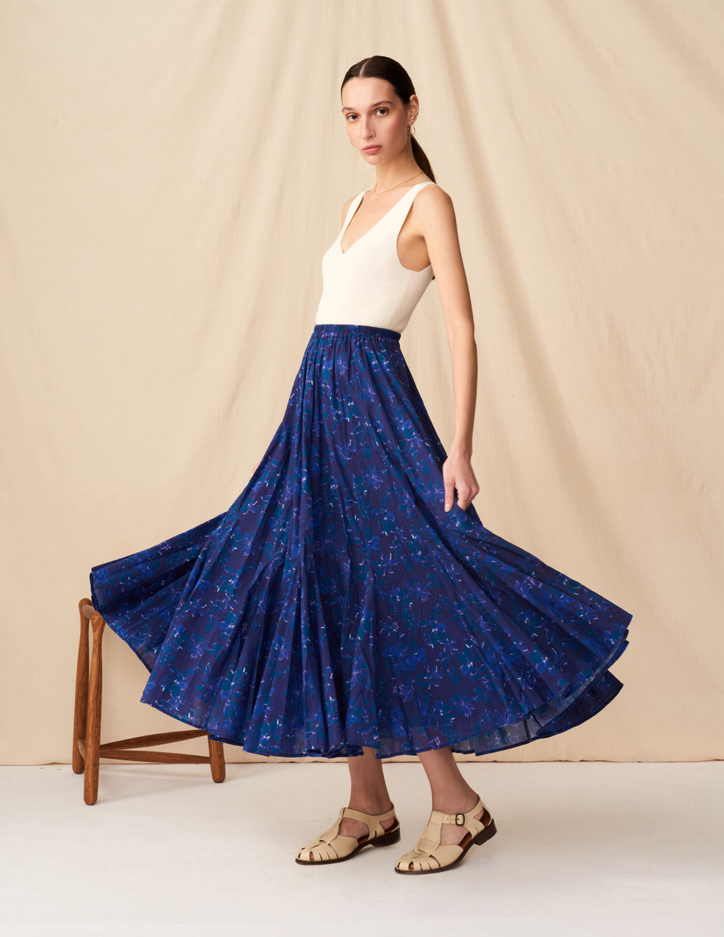 MARIHA(マリハ) リゾートドレス 月影のスカート Garden Petals/Blue 