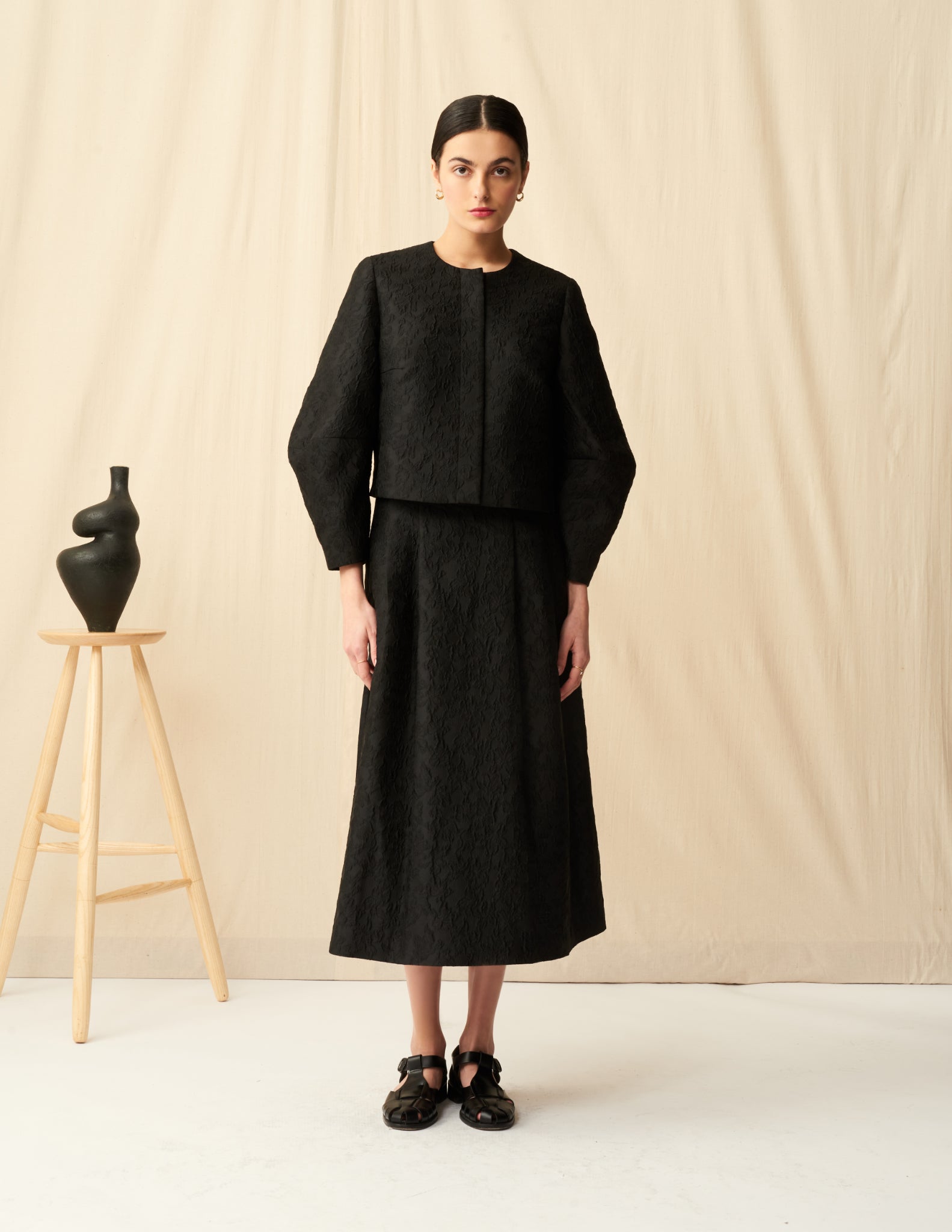 シャンデリアのスカート Black