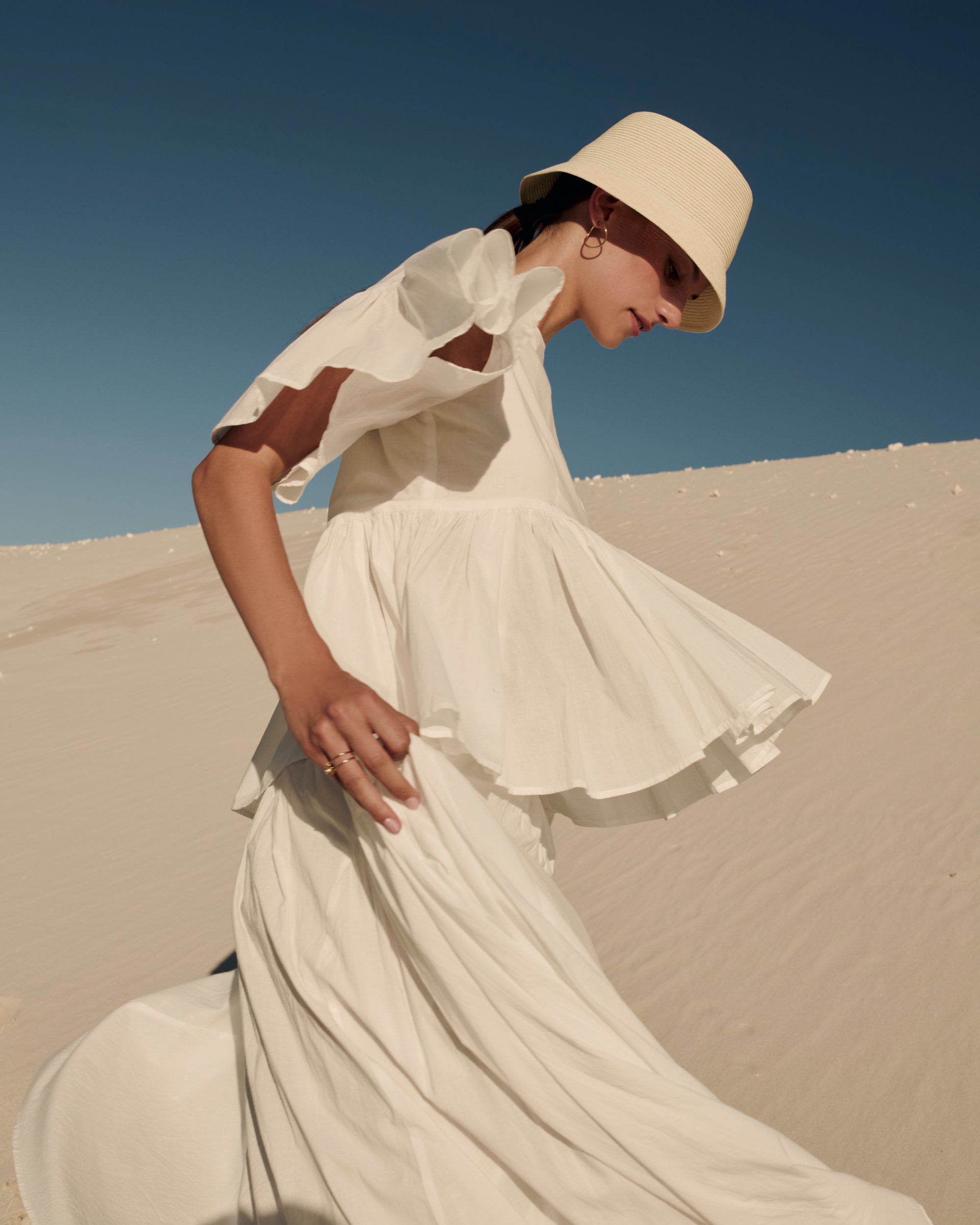 ヘップバーンハット Short Brim Ivory