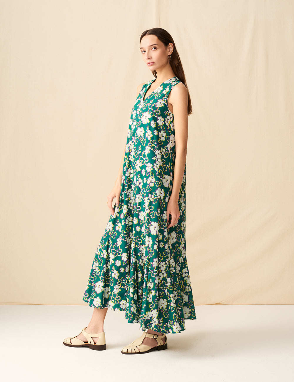 【予約】夏の月影のドレス <br>Flower Heaven/Green