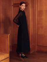 マリハ ワンピース ハミングバードのドレス Black シティードレス