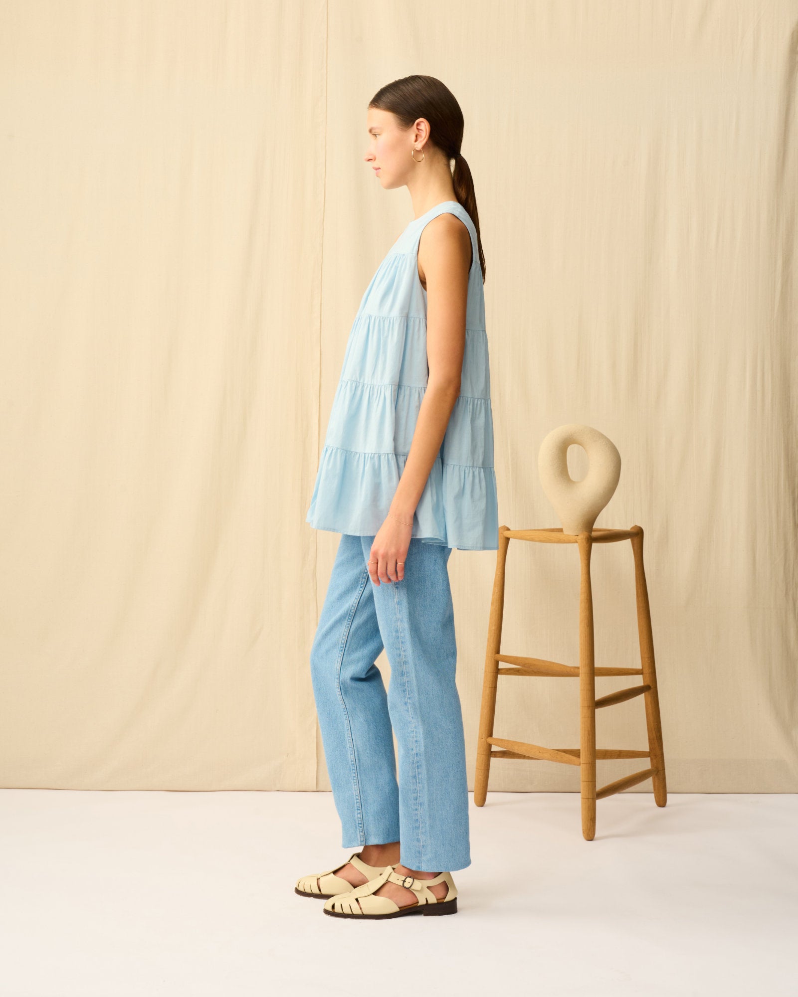 美品 MARIHA マリハ MUSE ノースリーブ ミューズのブラウス 3214244005 サイズ36 ネイビー レディース 古着 中古 USED MARIHA（マリハ） 美品 MUSE ノースリーブ ミューズのブラウス