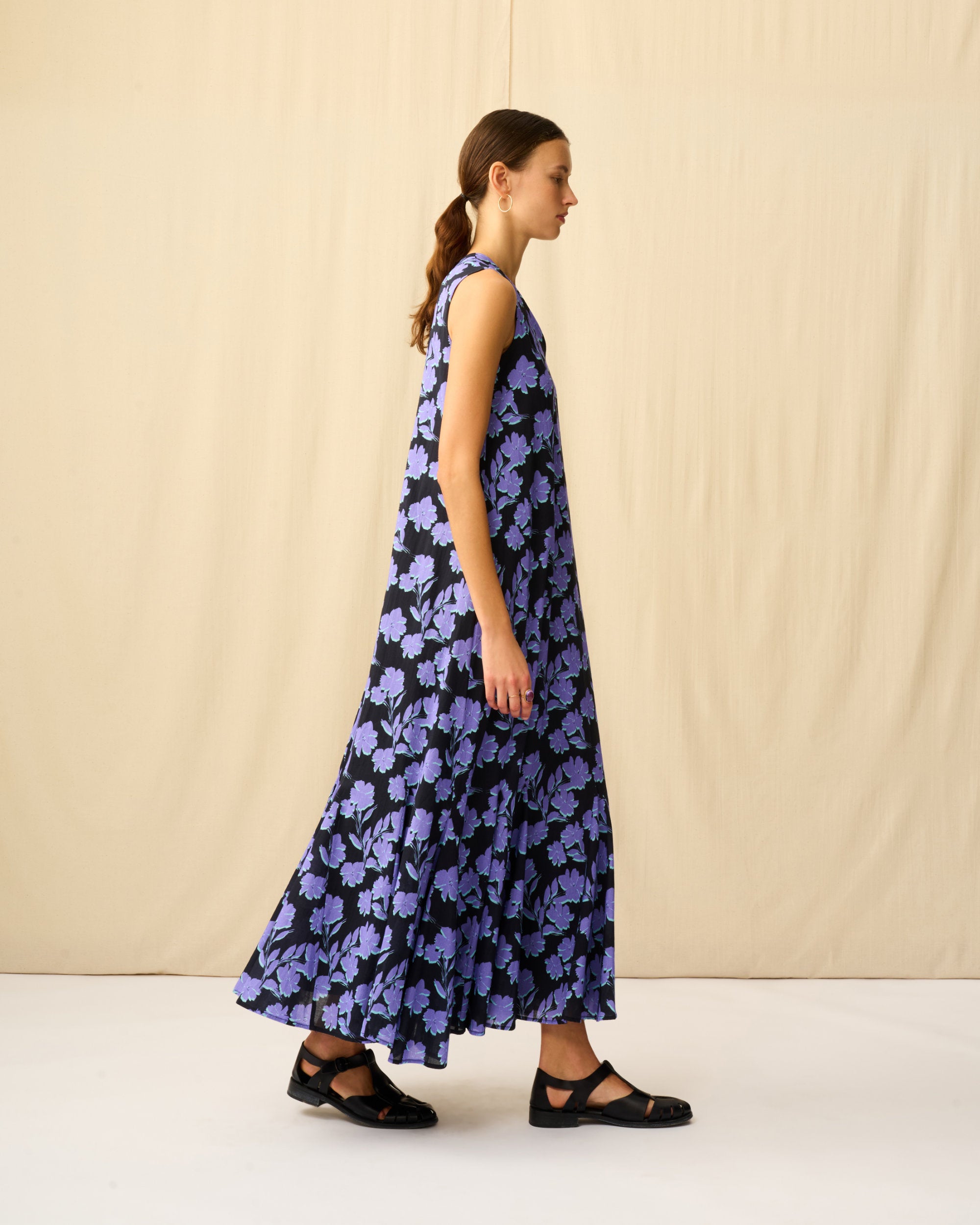 【予約】夏の月影のドレス Evening Bloom/Black