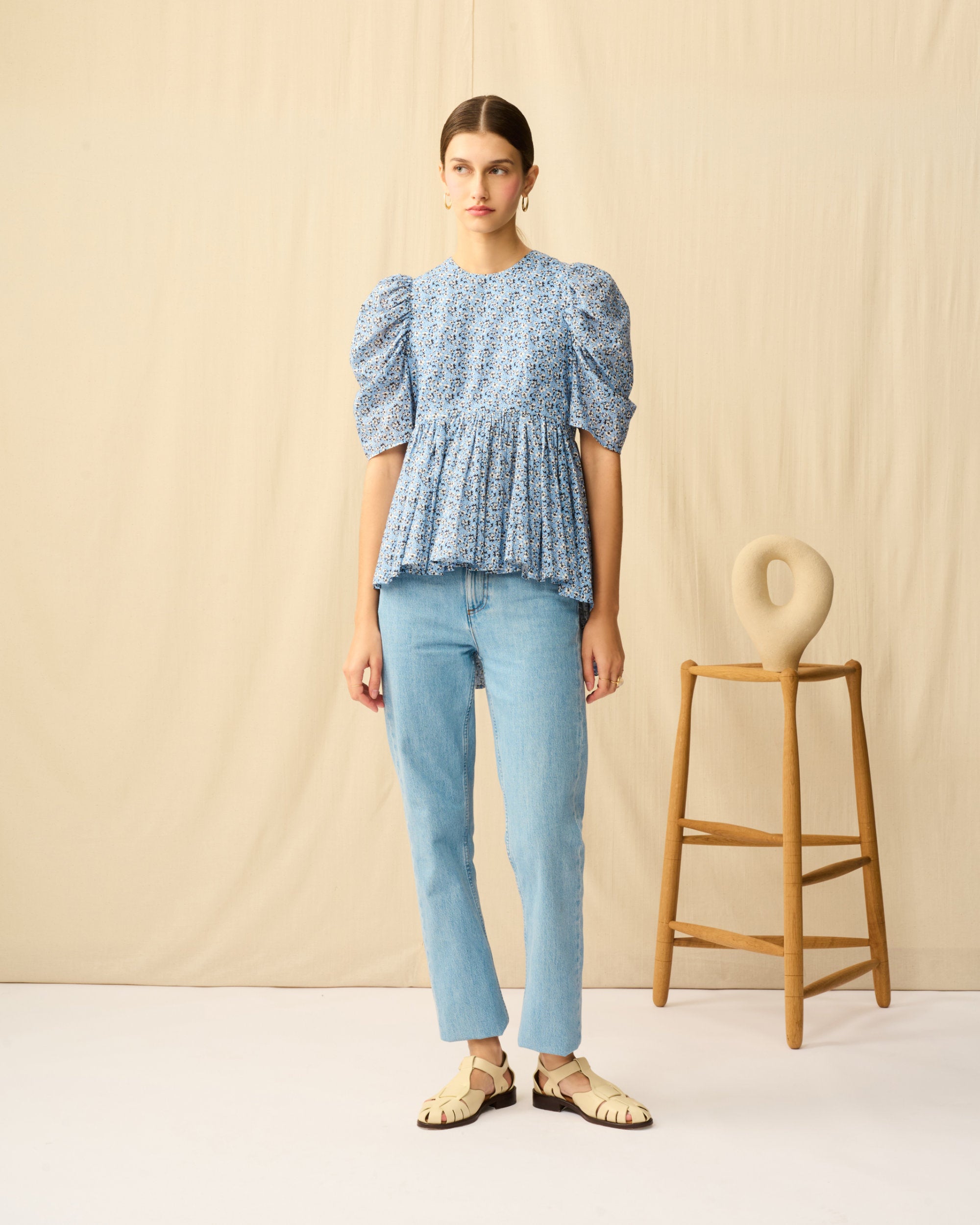 セレナーデのブラウス Paradise Bloom/Blue