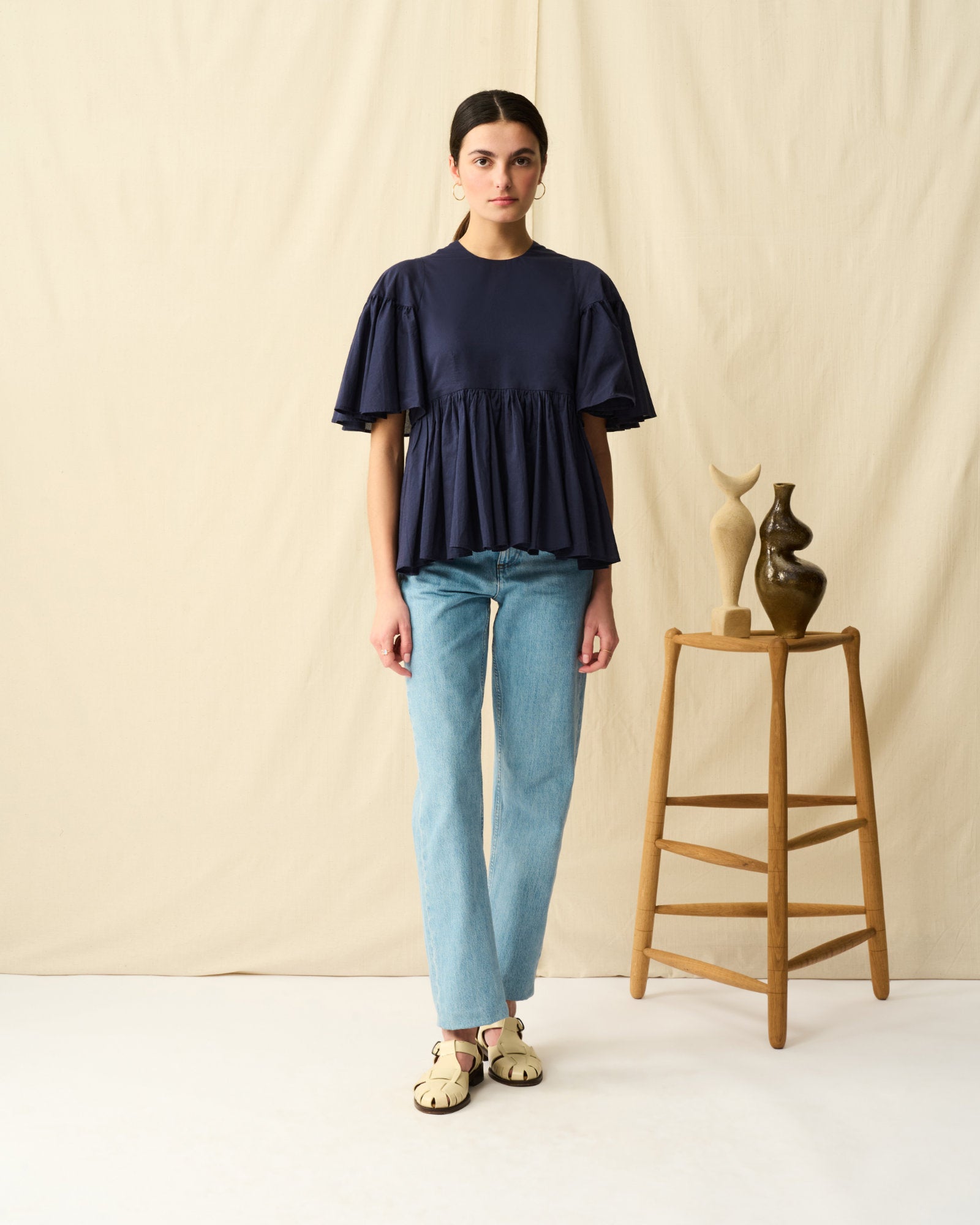 【予約】フリージアのブラウス Midnight Ocean