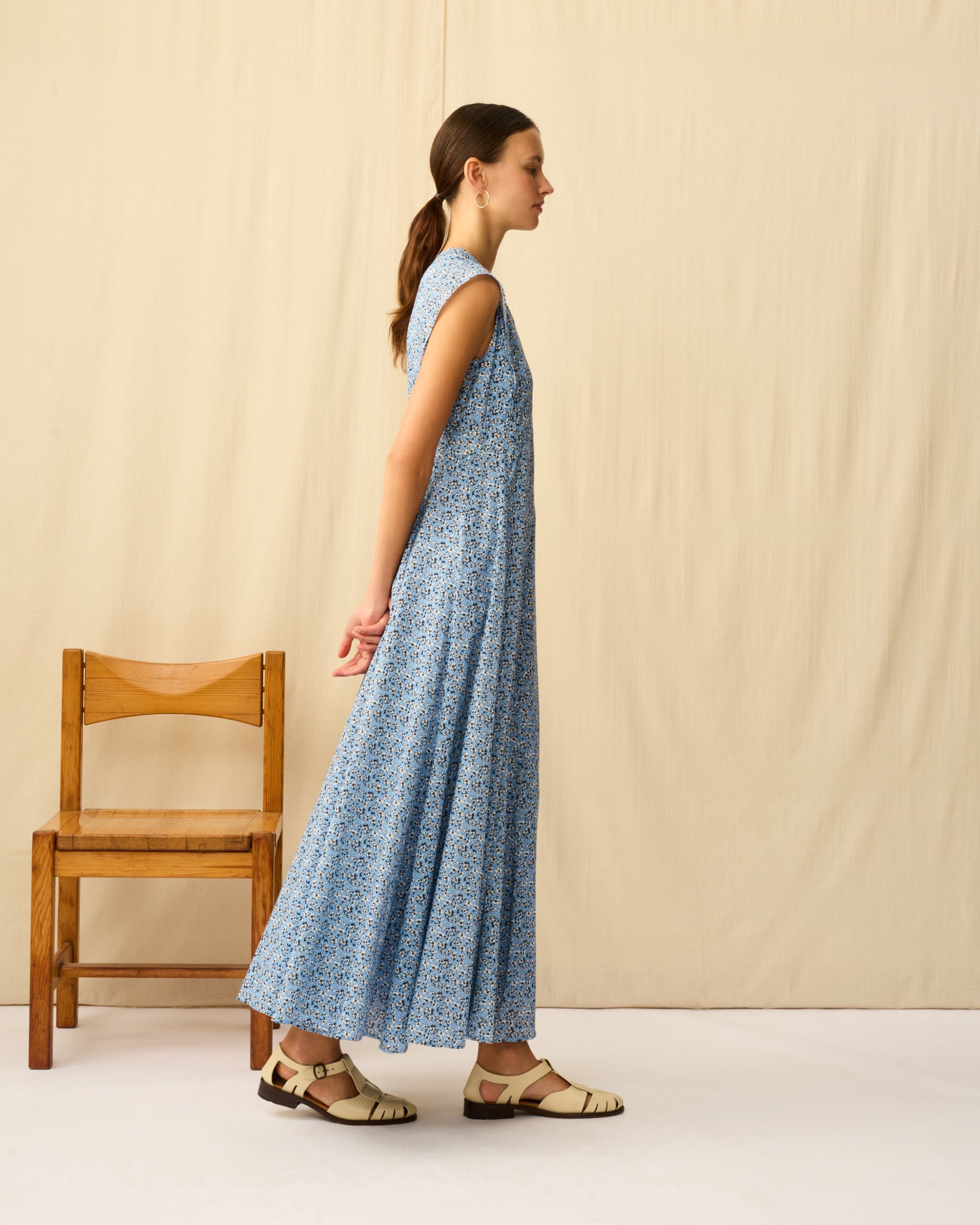 【予約】夏の月のドレス Paradise Bloom/Blue