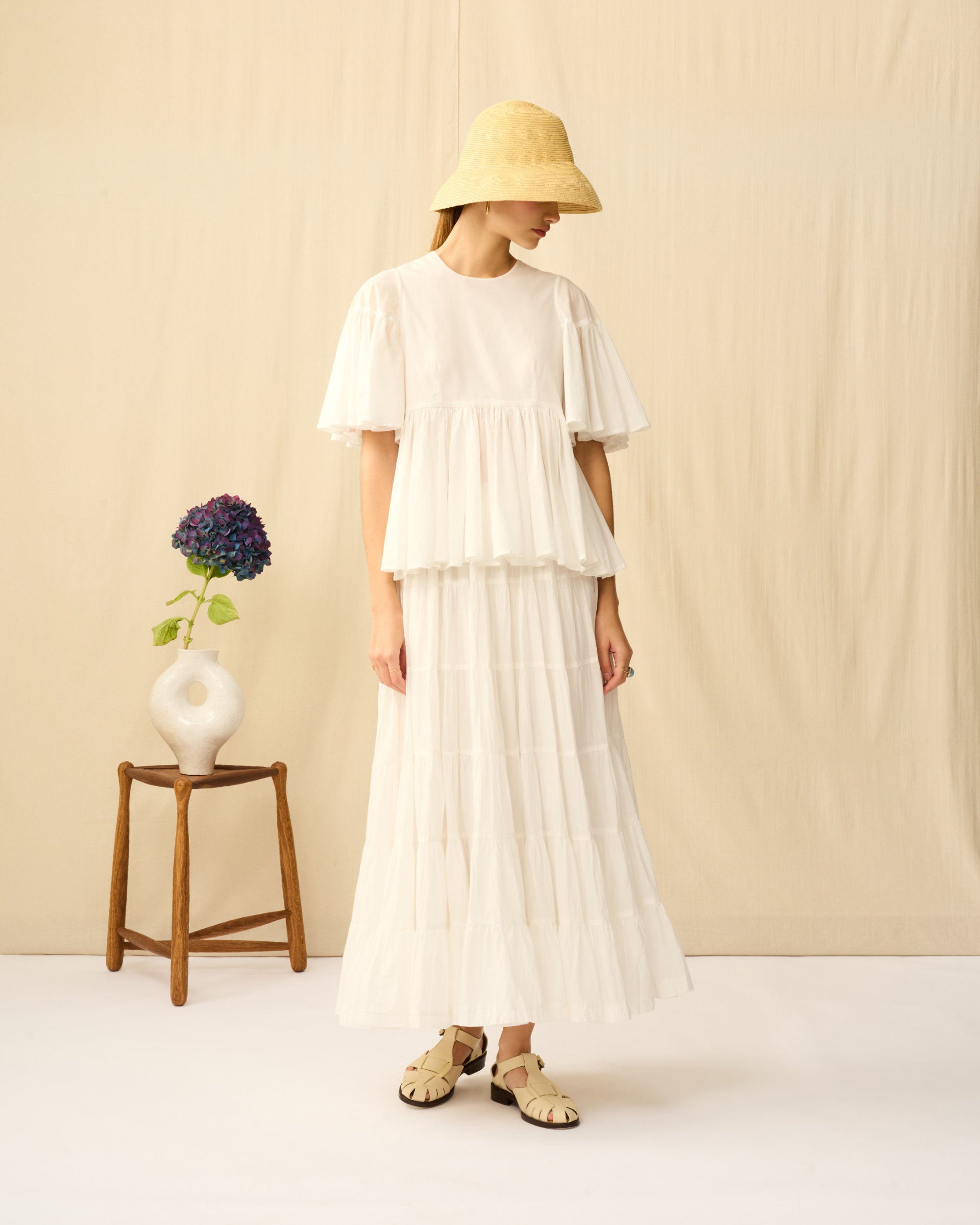 レディのハット Short Brim Beige