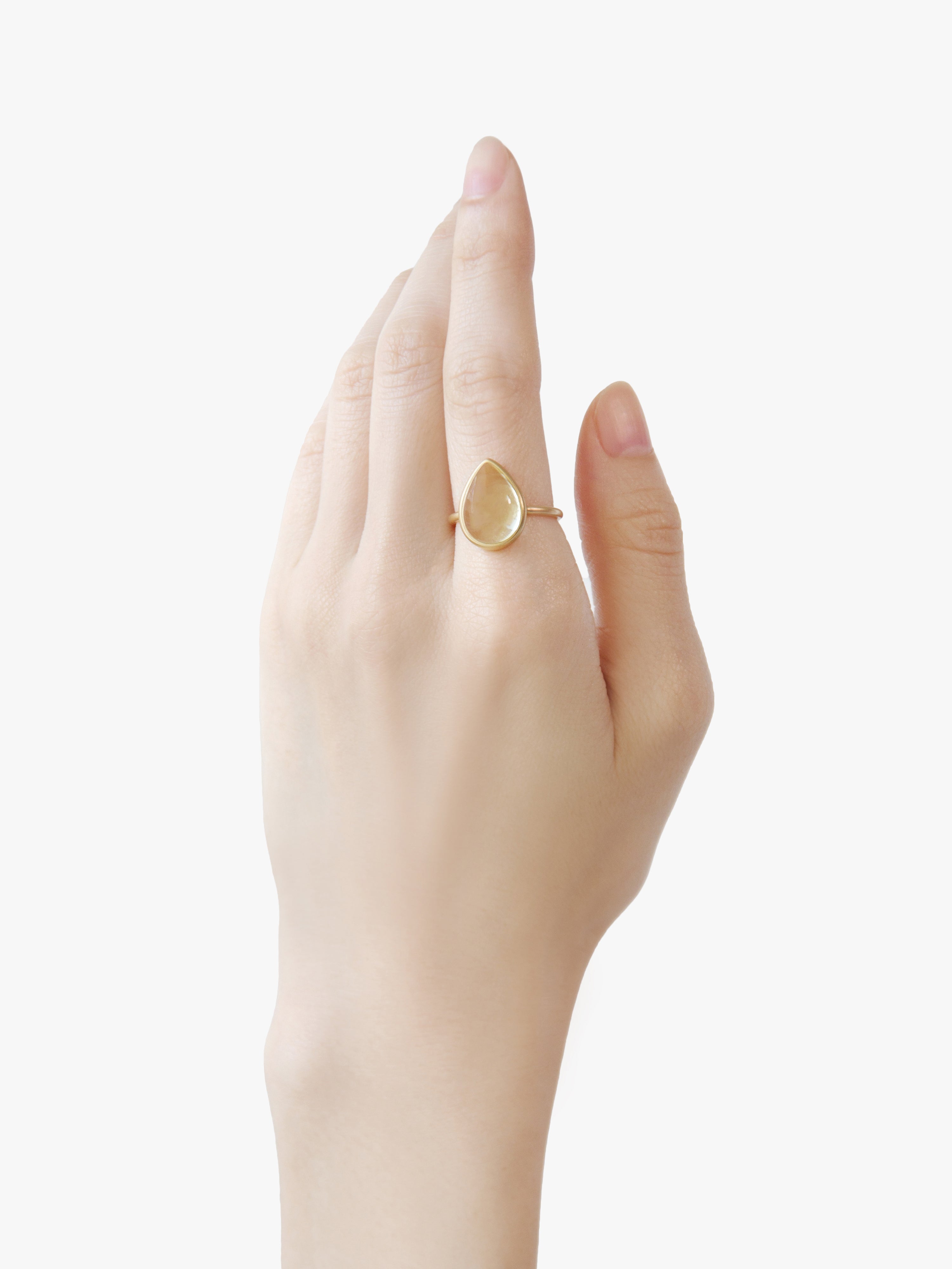 MARIHA(マリハ) Earth Drops リングレモンクォーツ (着用感約13号) K18