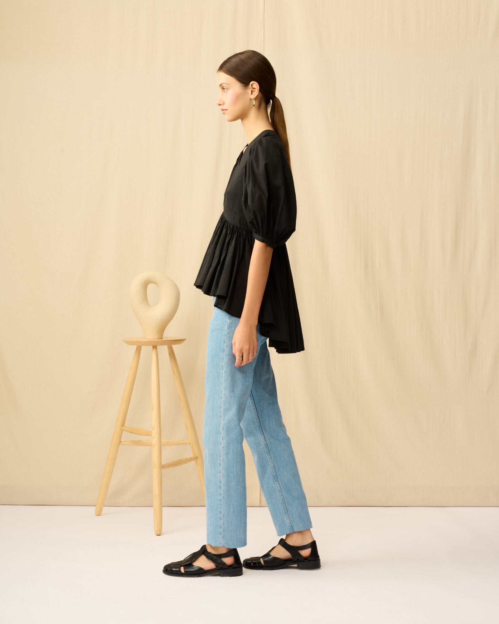 MARIHA 夕映えブラウス　黒　ブラック Resort Dress トップス