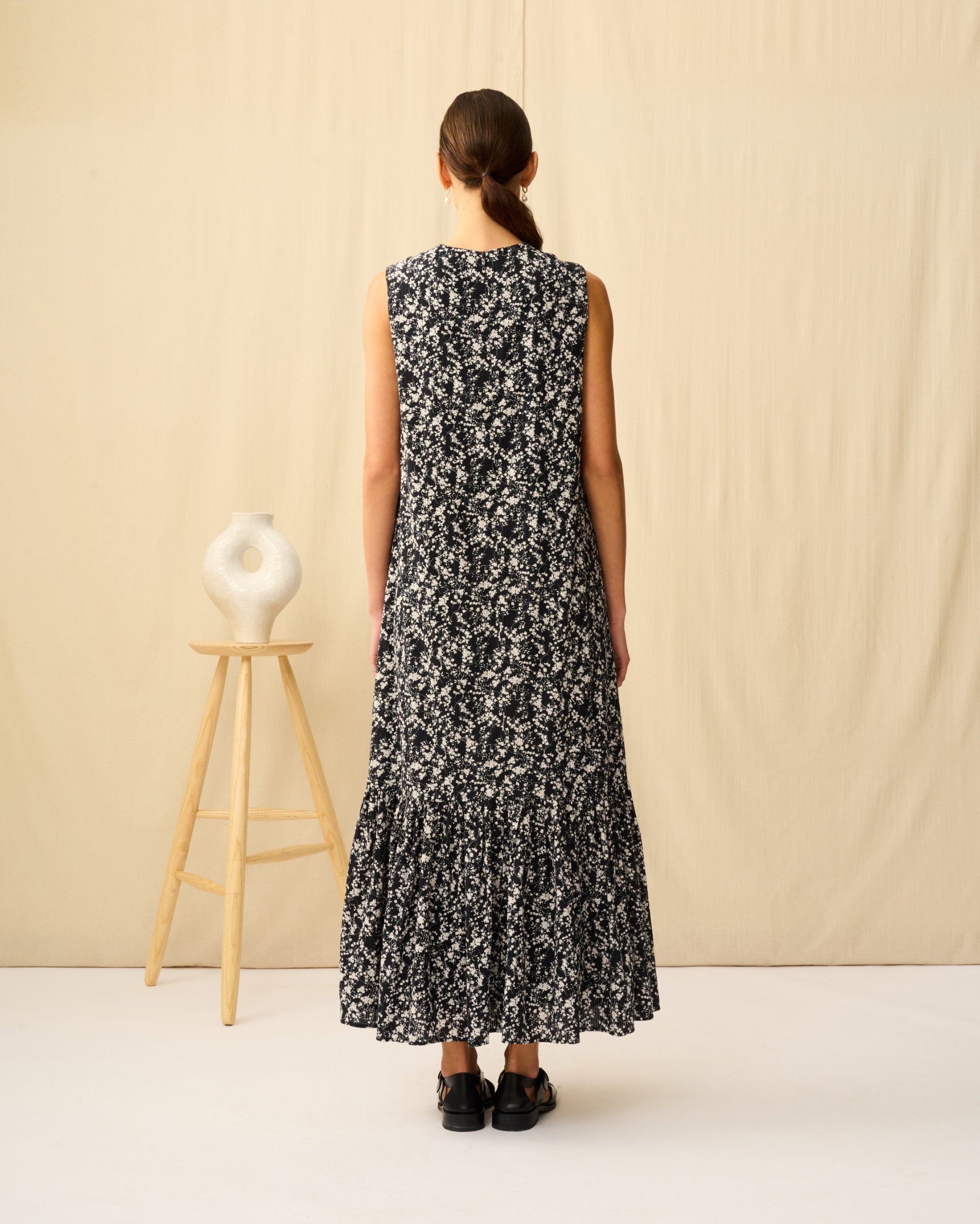 【予約】ドリーミングビューティードレス Seersucker Shadow Play/Black