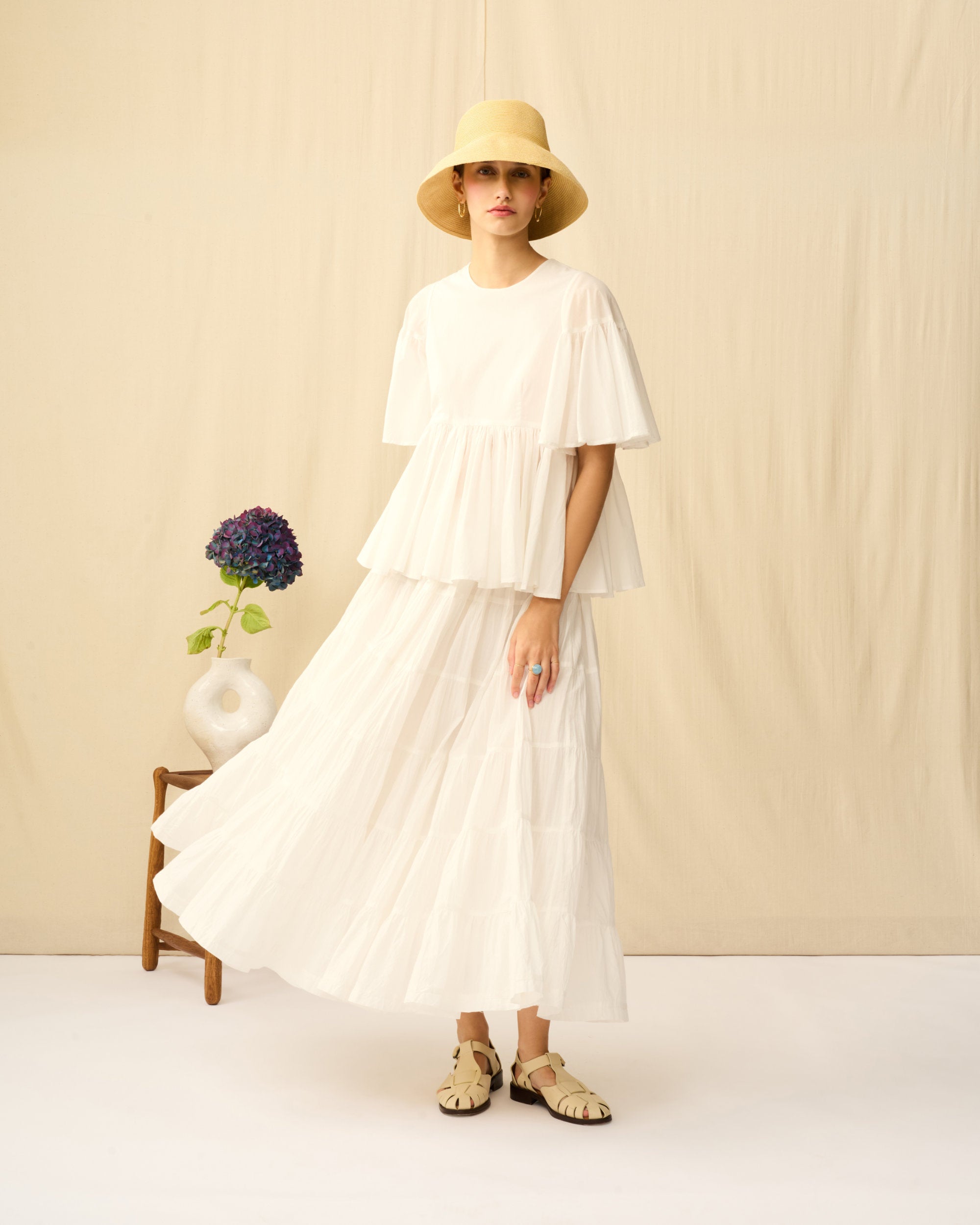 レディのハット Short Brim Beige