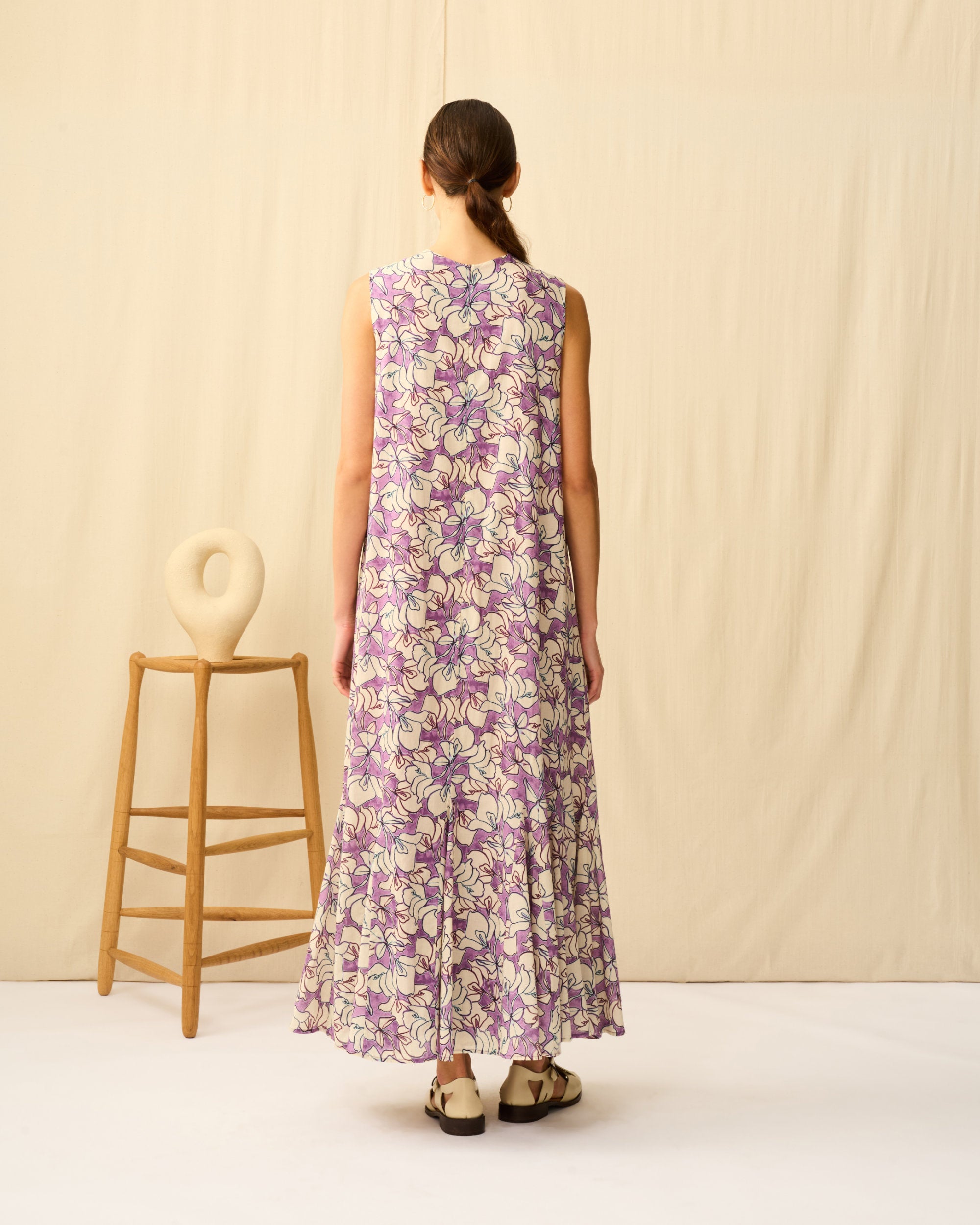 【予約】夏の月影のドレス Flower Poem/Purple