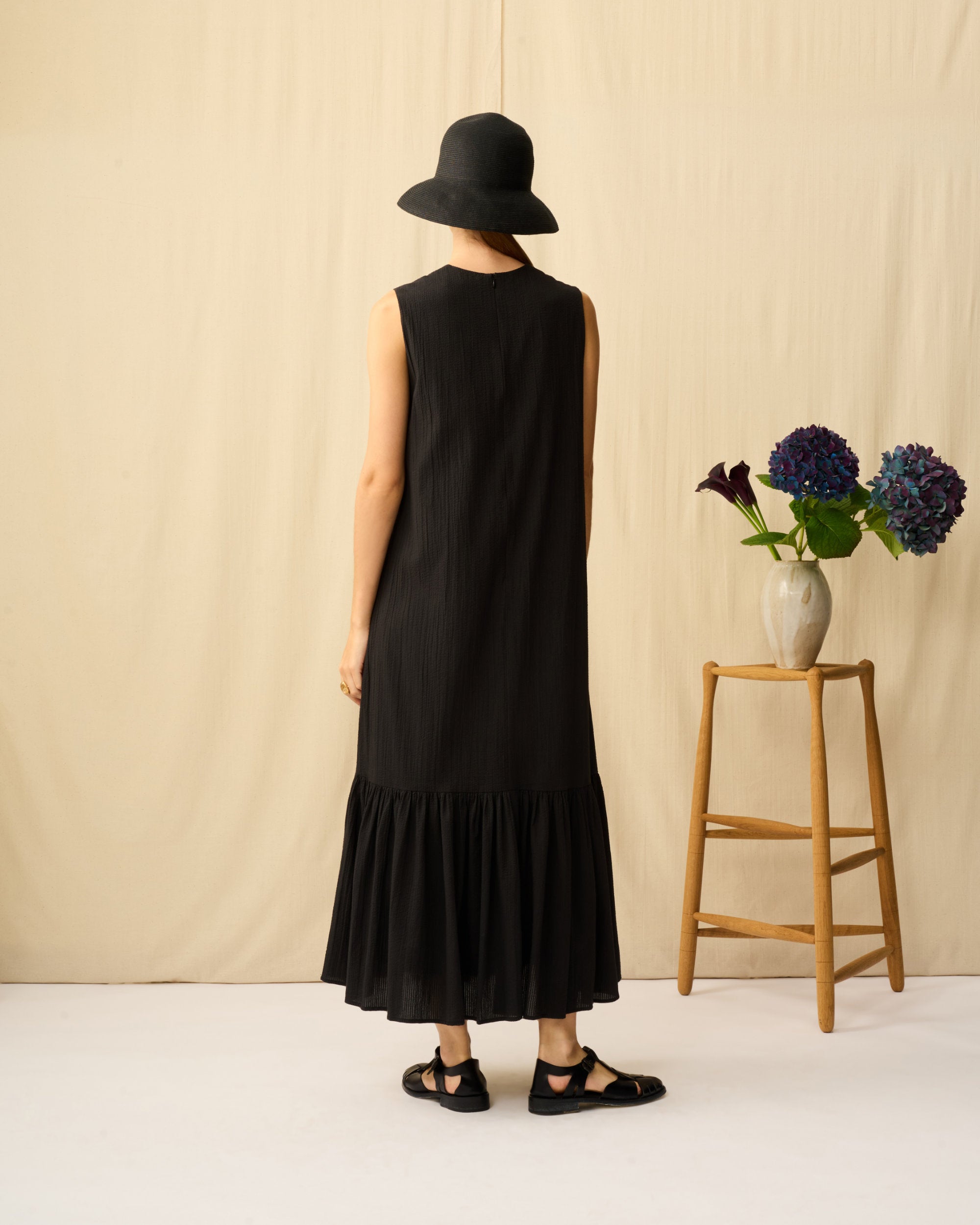 レディのハット Short Brim Black