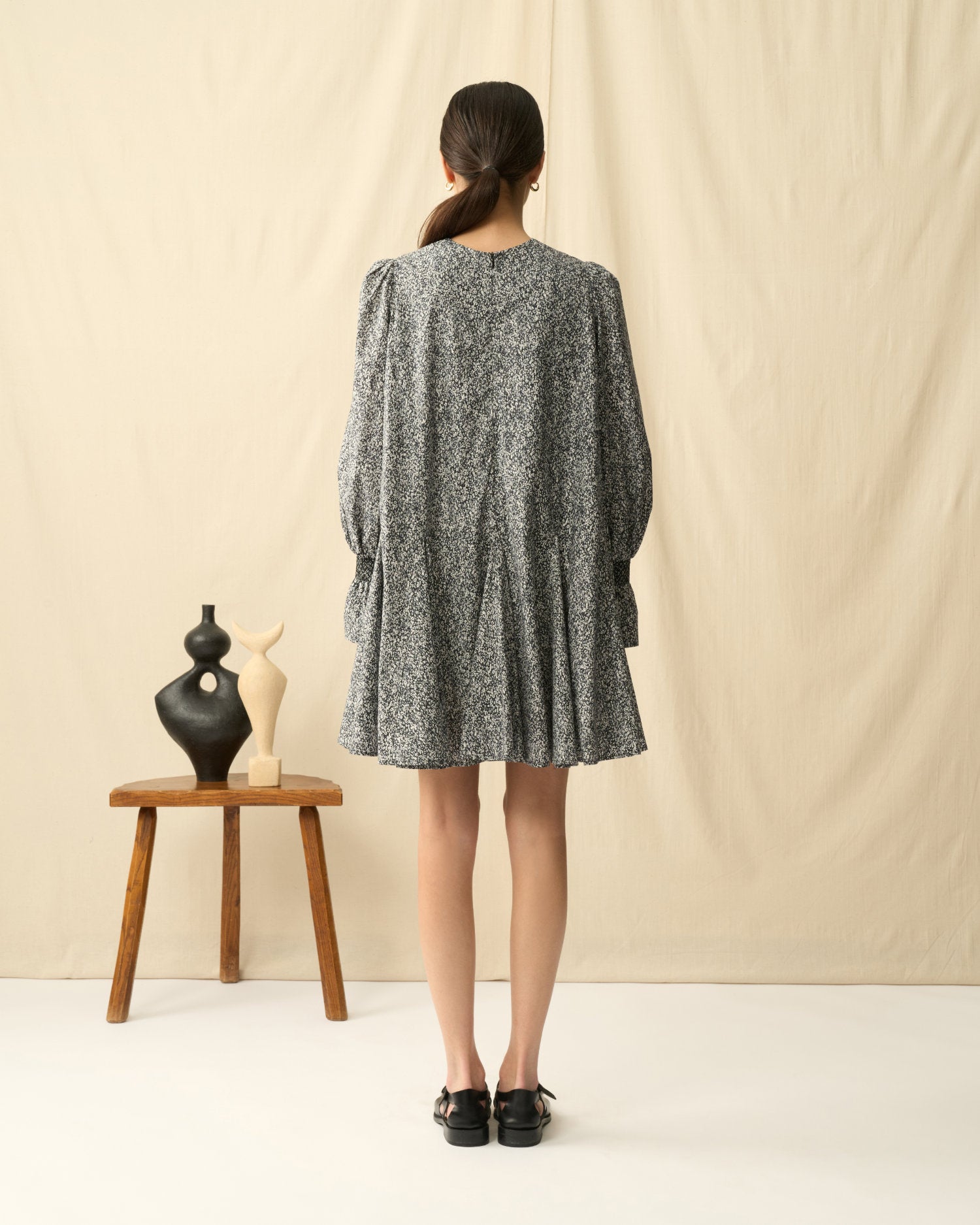 MARIHA マリハ ドット ワンピース 黒 ミニ 可愛い MARIHA(マリハ) 月影のミニドレス Shadow Flora/Black ワンピース 長袖