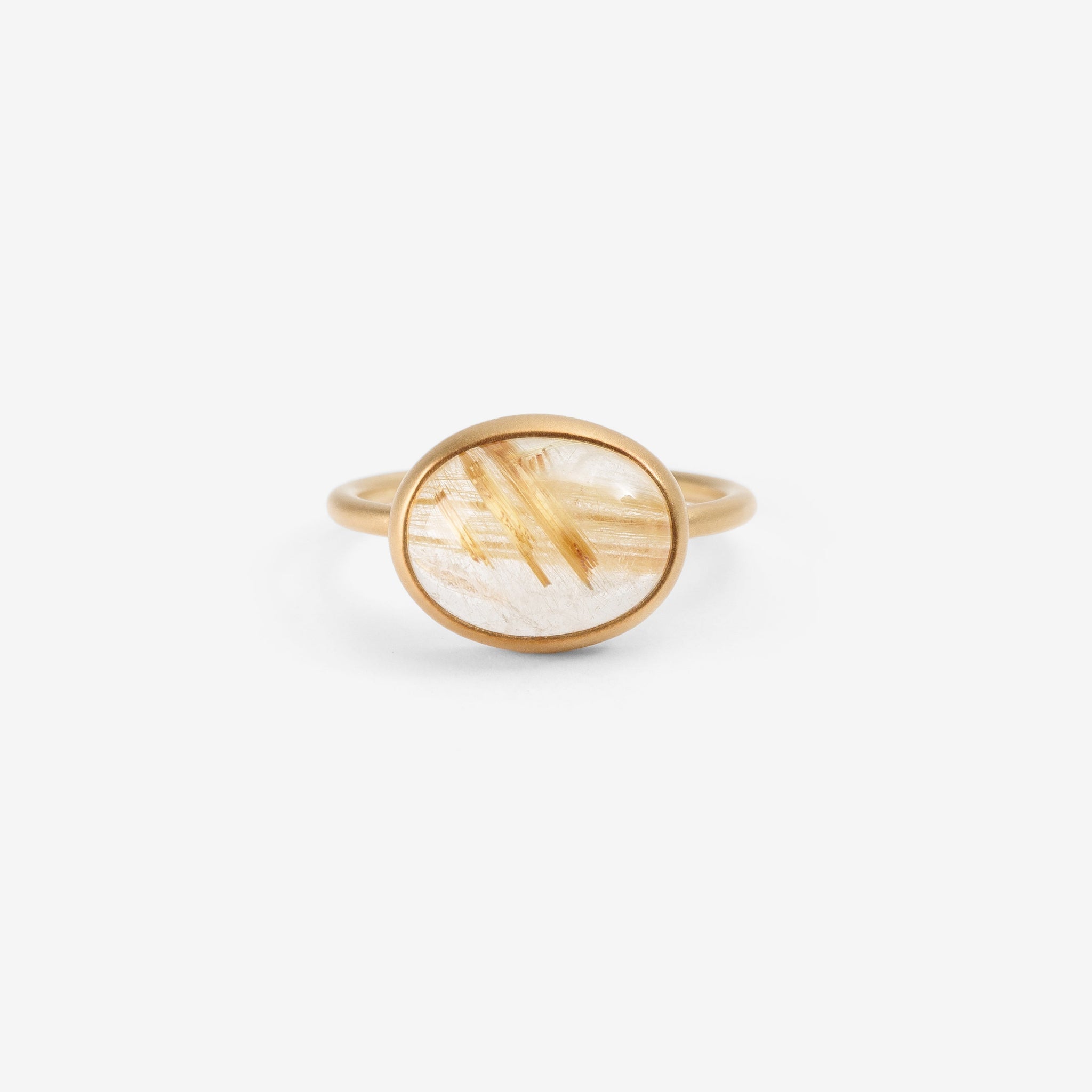 MARIHA ゴールドルチルリング　15号 MARIHA(マリハ) Earth Drops リングゴールドルチルクォーツ (着用感約