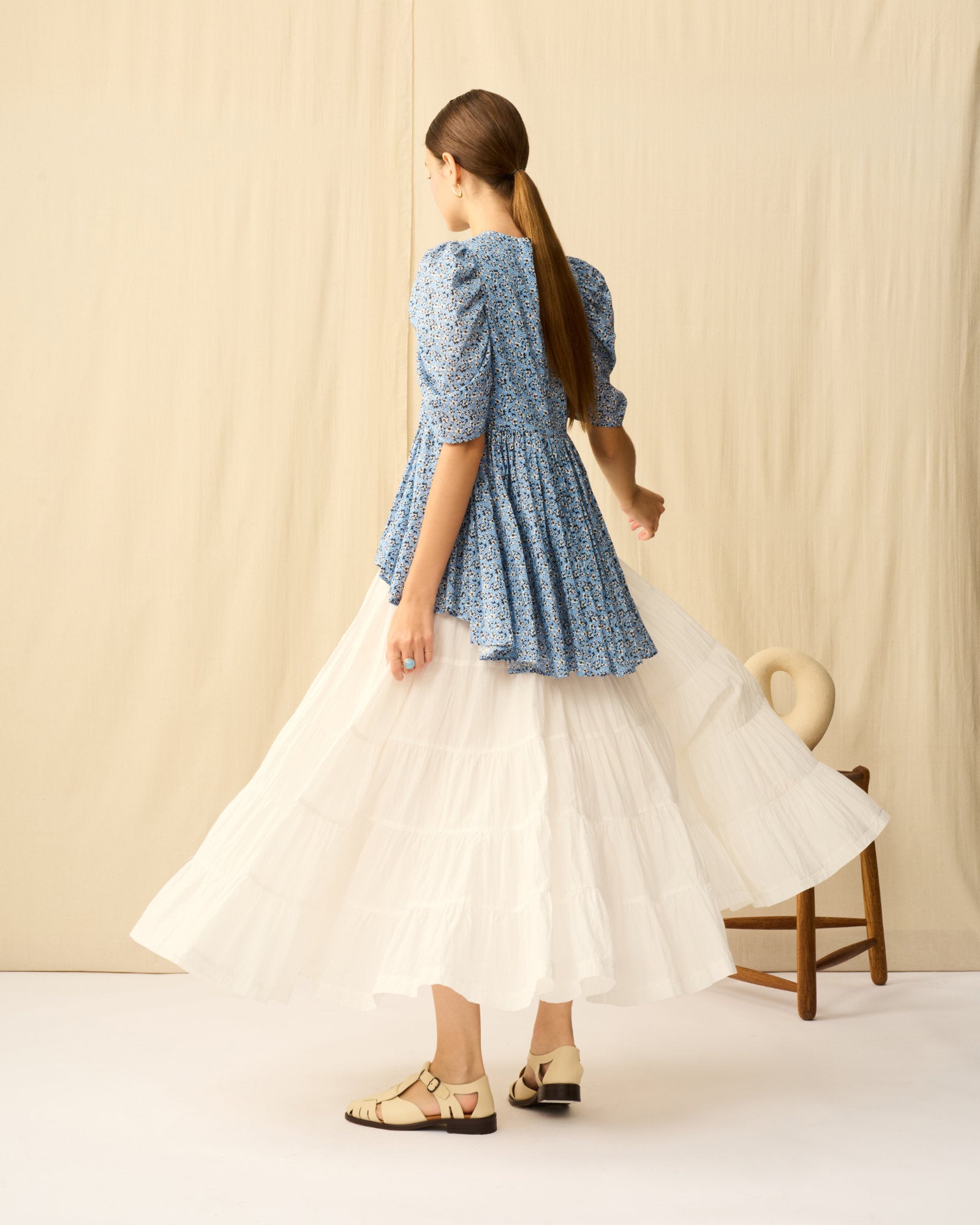 【予約】草原の虹のスカート White Chalcedony