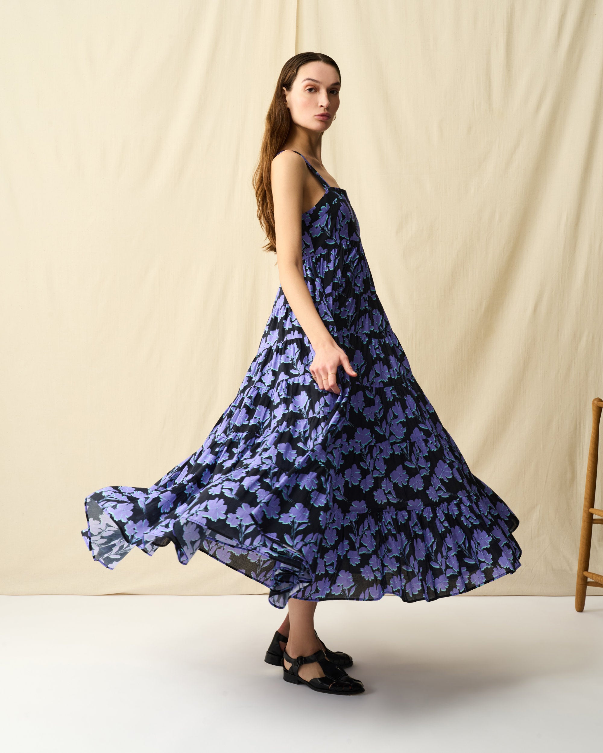 【予約】虹の女神のドレス Evening Bloom/Black