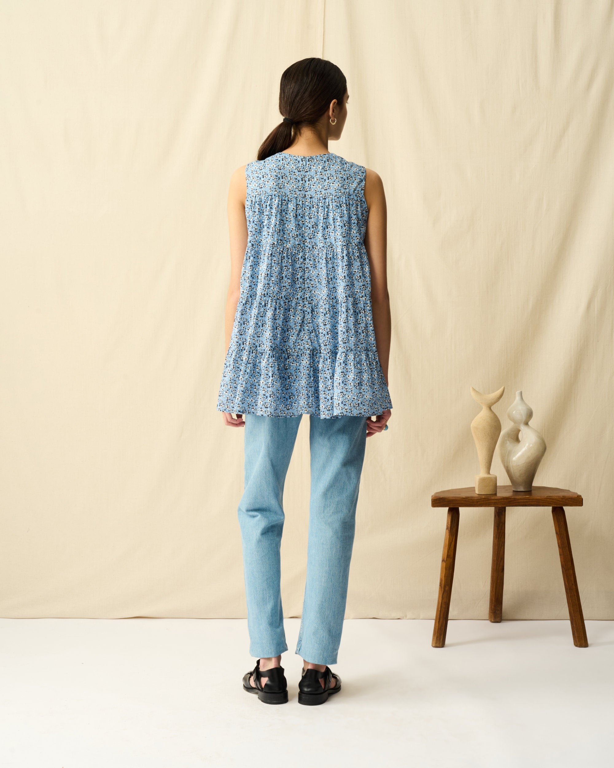 ミューズのブラウス Paradise Bloom/Blue