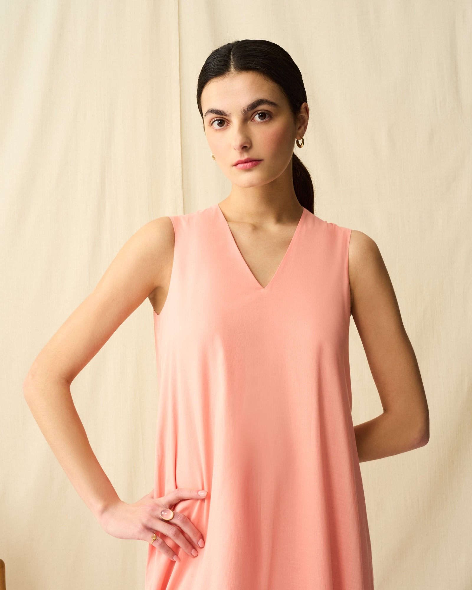 【予約】夏の月影のドレス Desert Coral