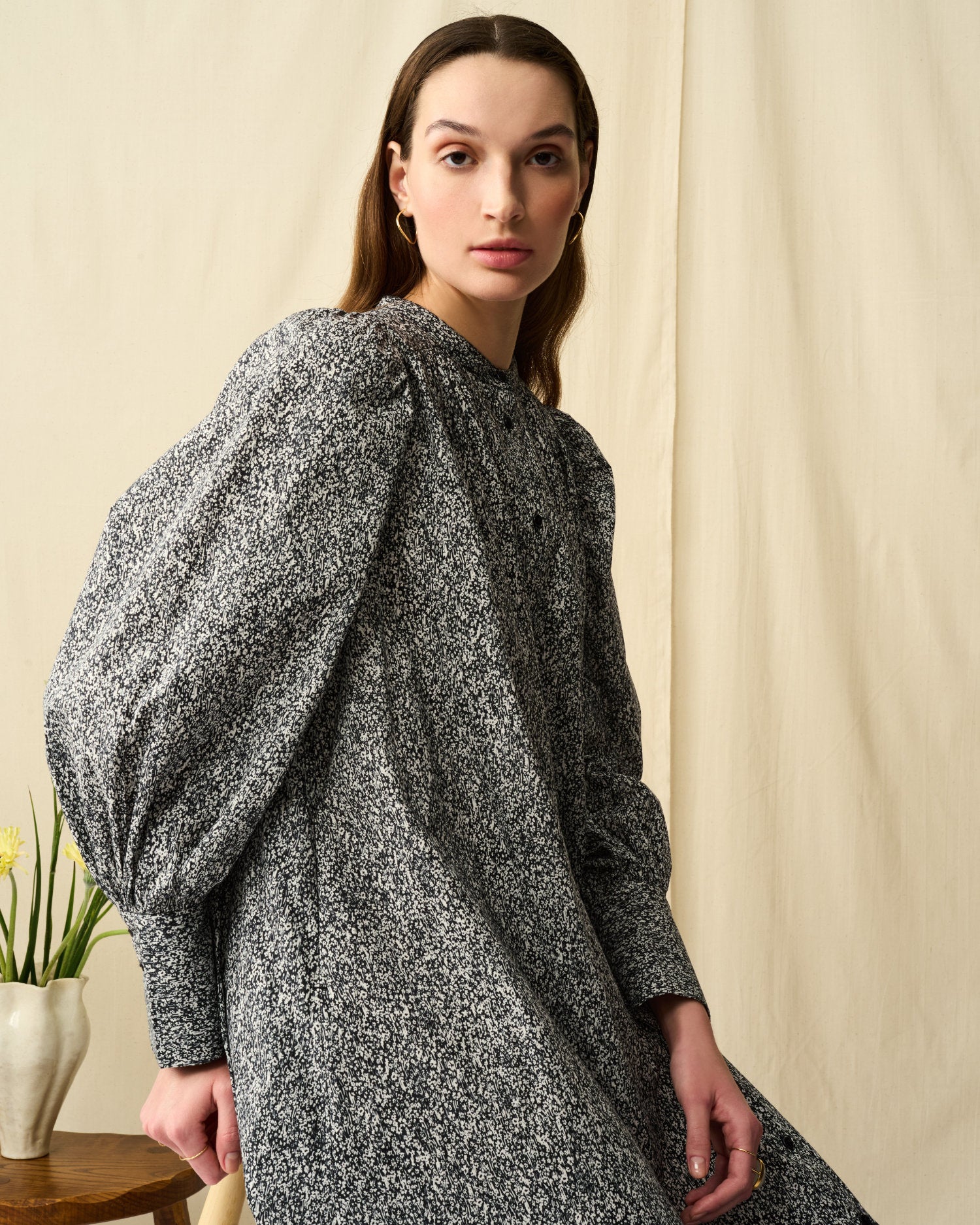 MARIHA(マリハ) 風の鳥のドレス Shadow Flora/Black ワンピース 長袖
