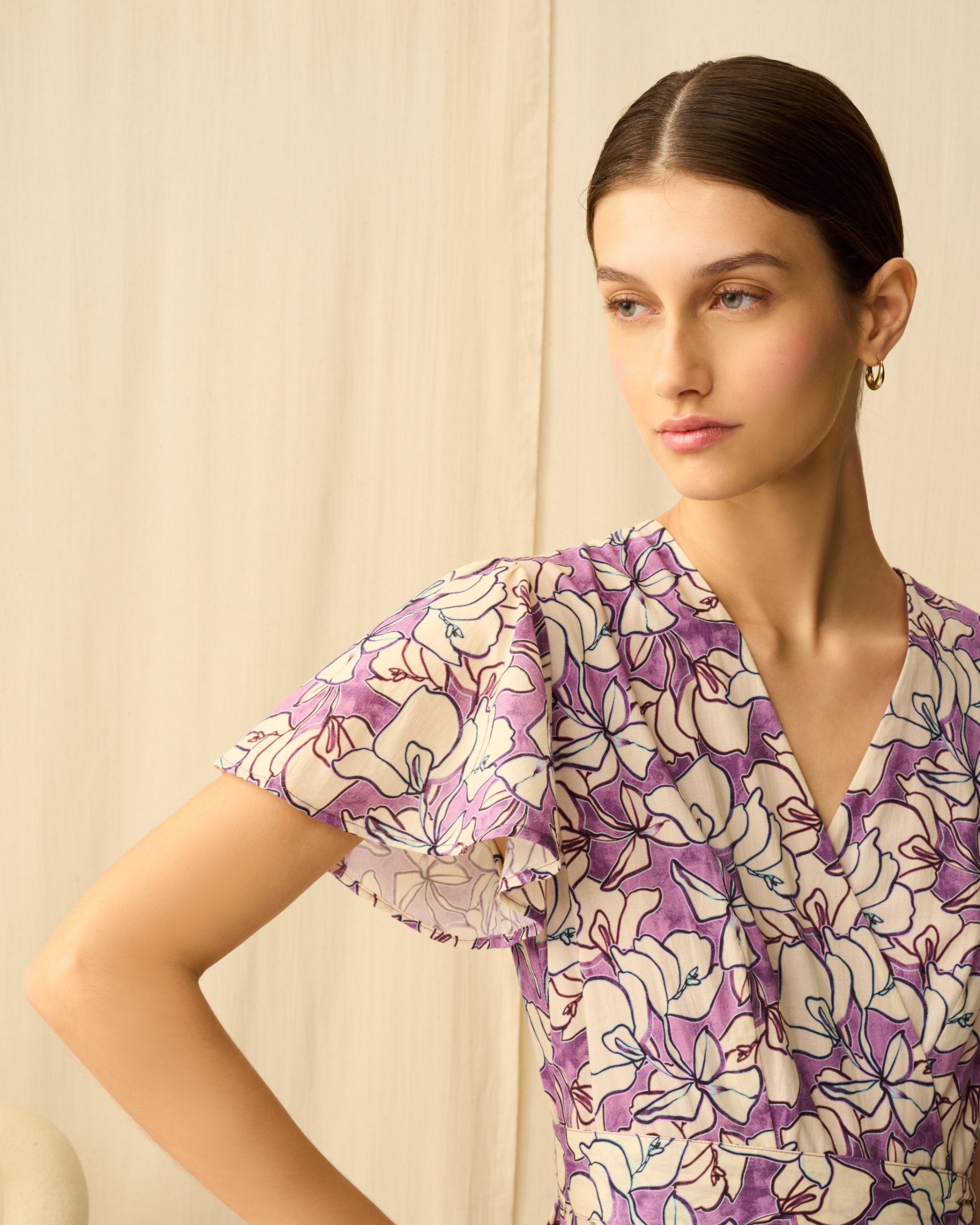 【予約】マドモアゼルのドレス Flower Poem/Purple