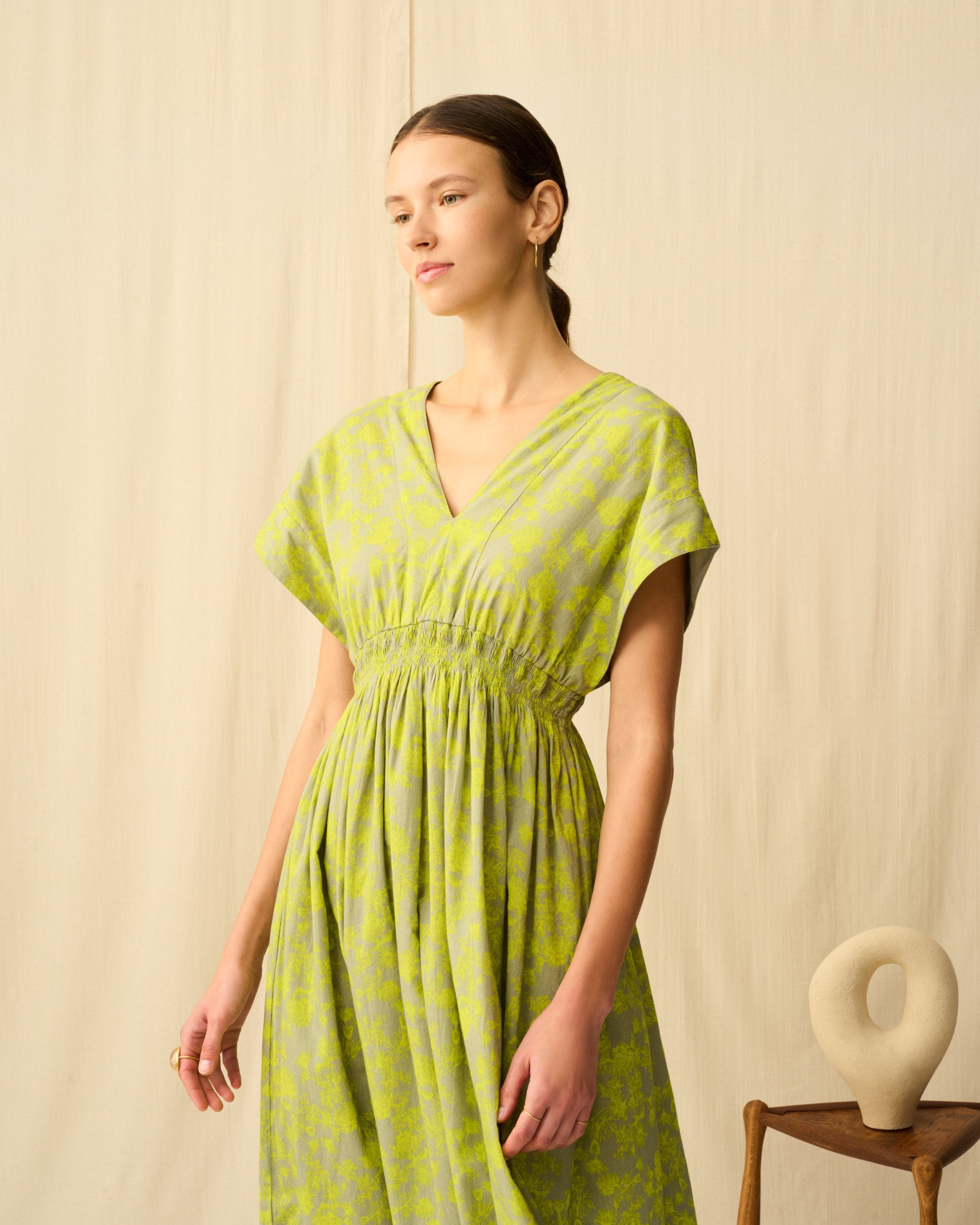 【予約】夏の光のドレス Radiant Flowers/Grey