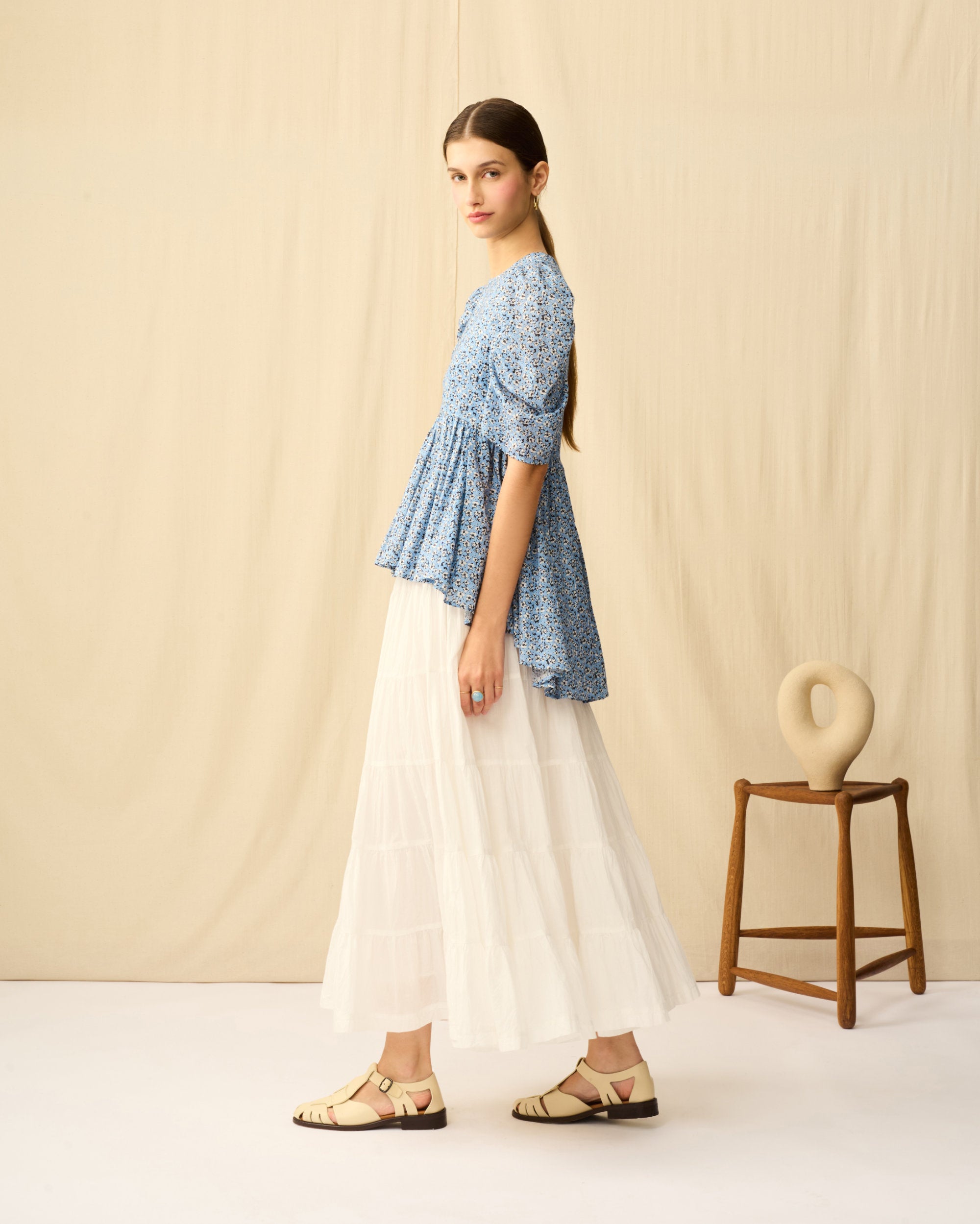 セレナーデのブラウス Paradise Bloom/Blue