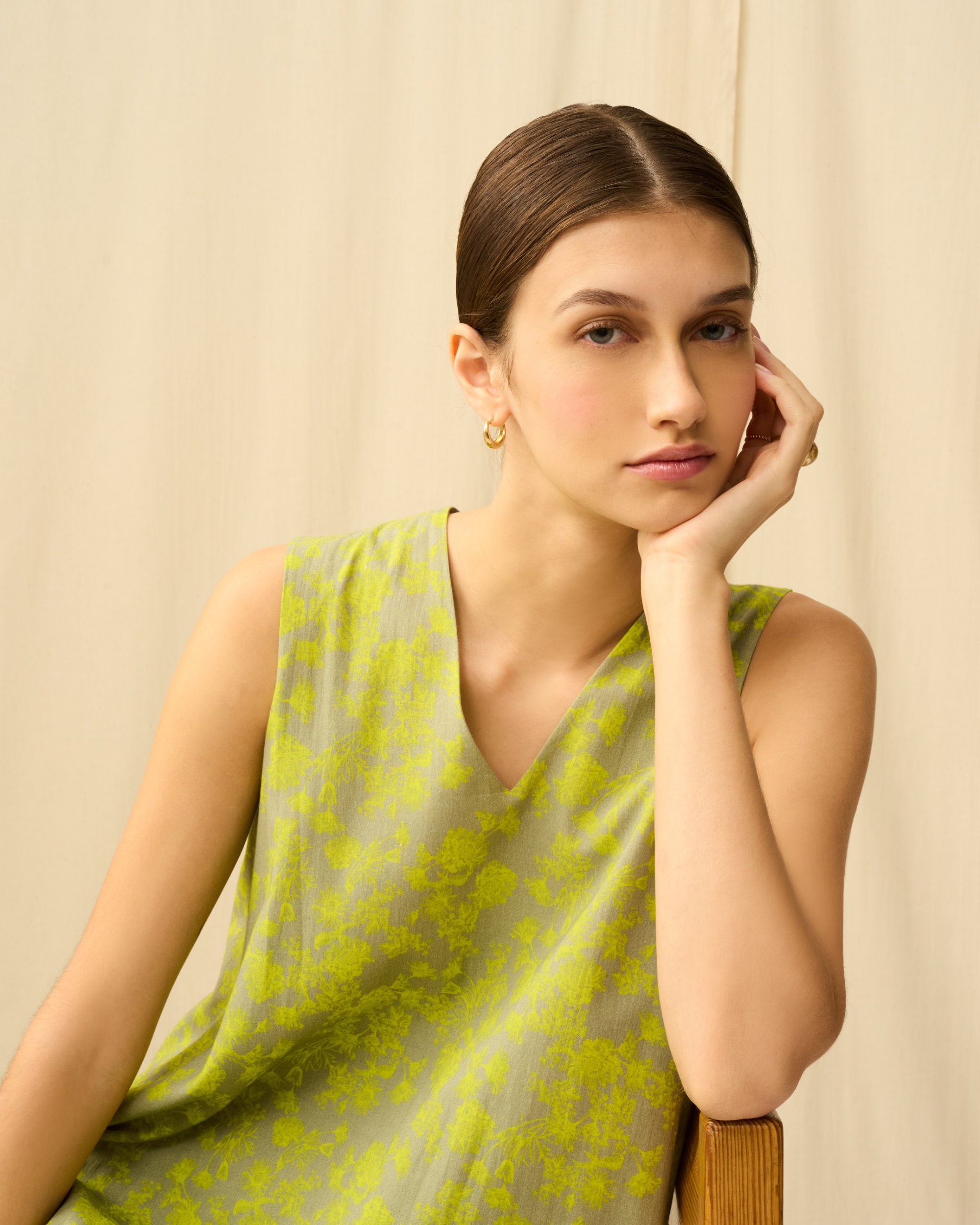 【予約】夏の月影のドレス Radiant Flowers/Grey