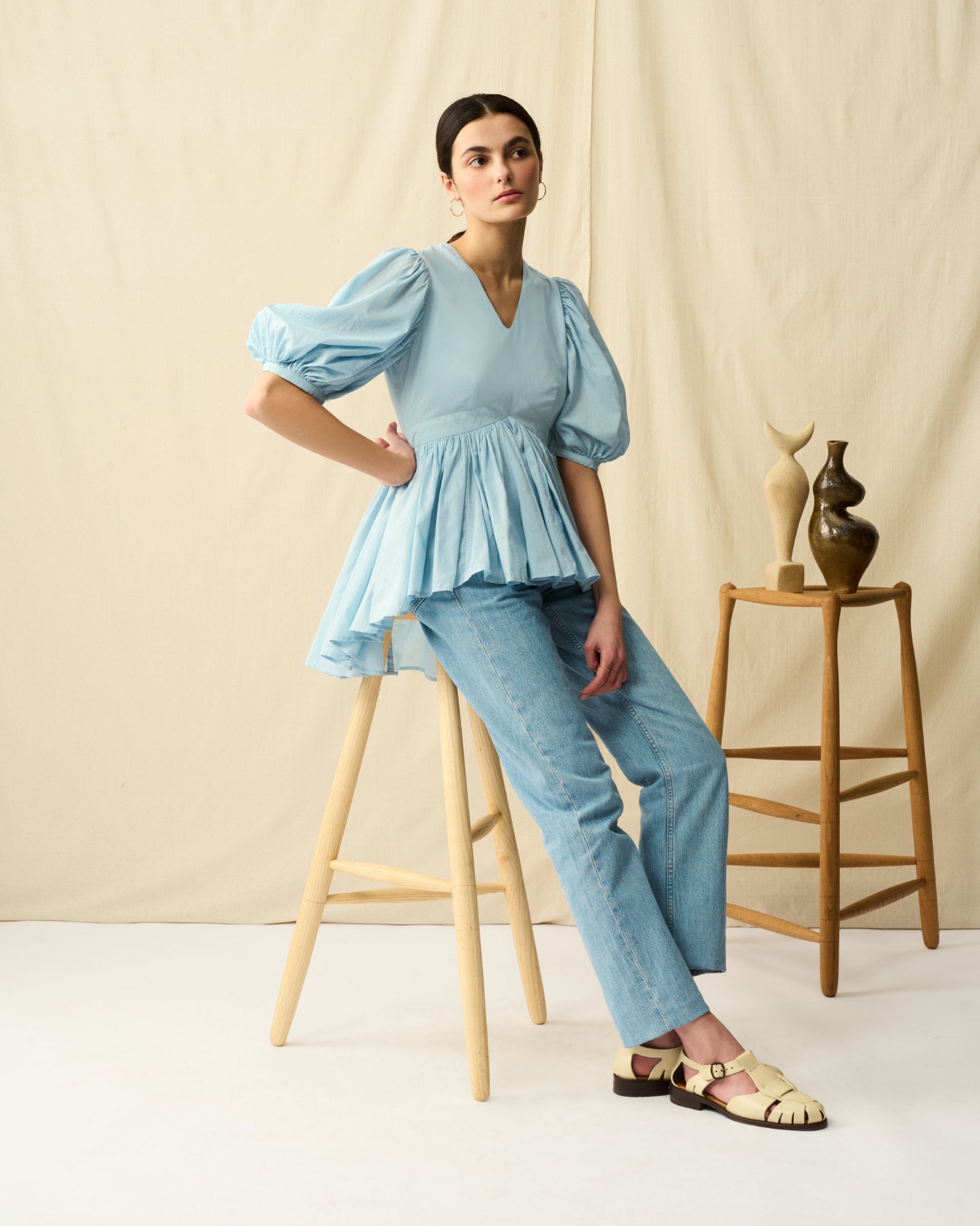 【予約】ラストダンスのブラウス Clear Sky