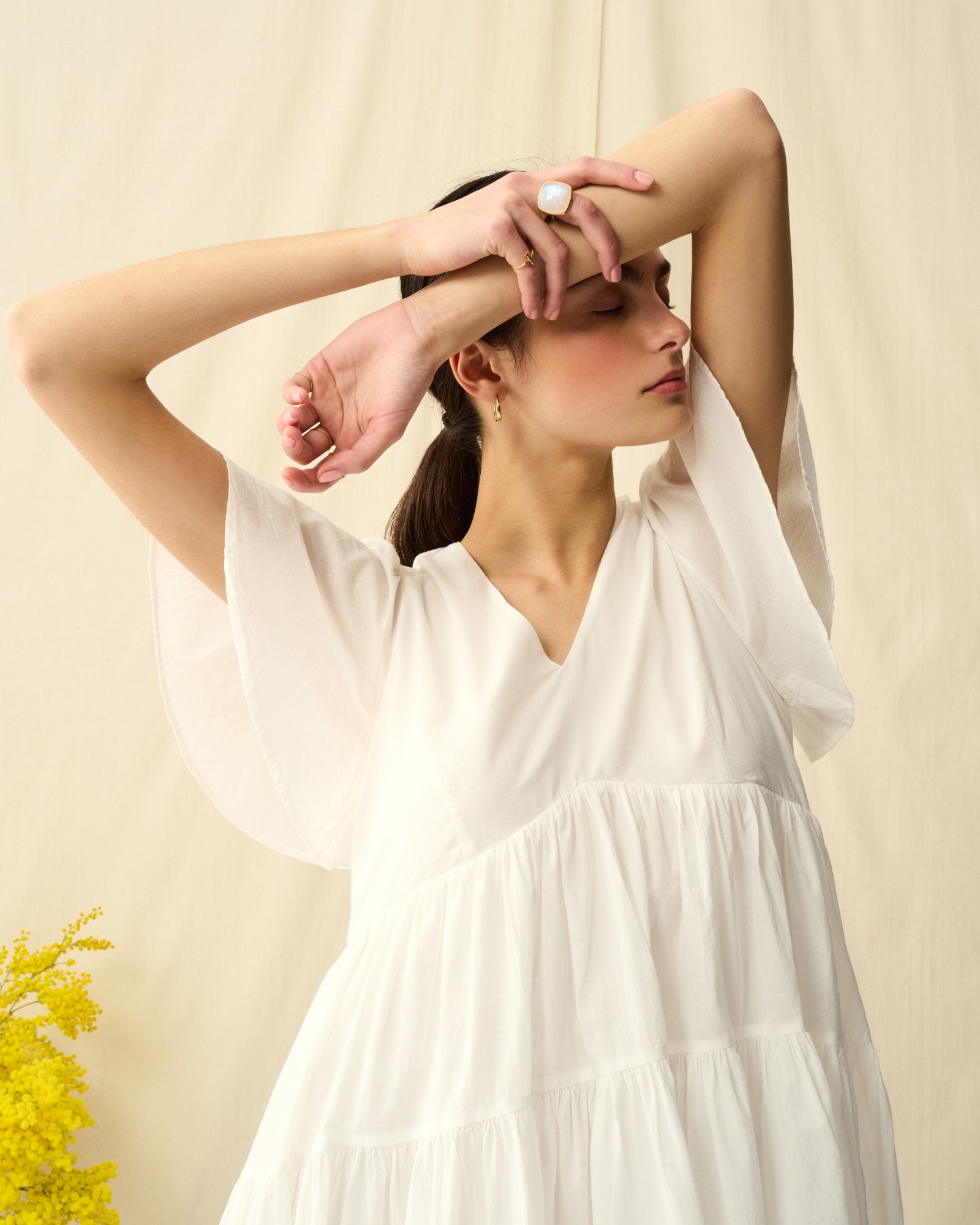 【予約】エンジェルのミニドレス White Chalcedony