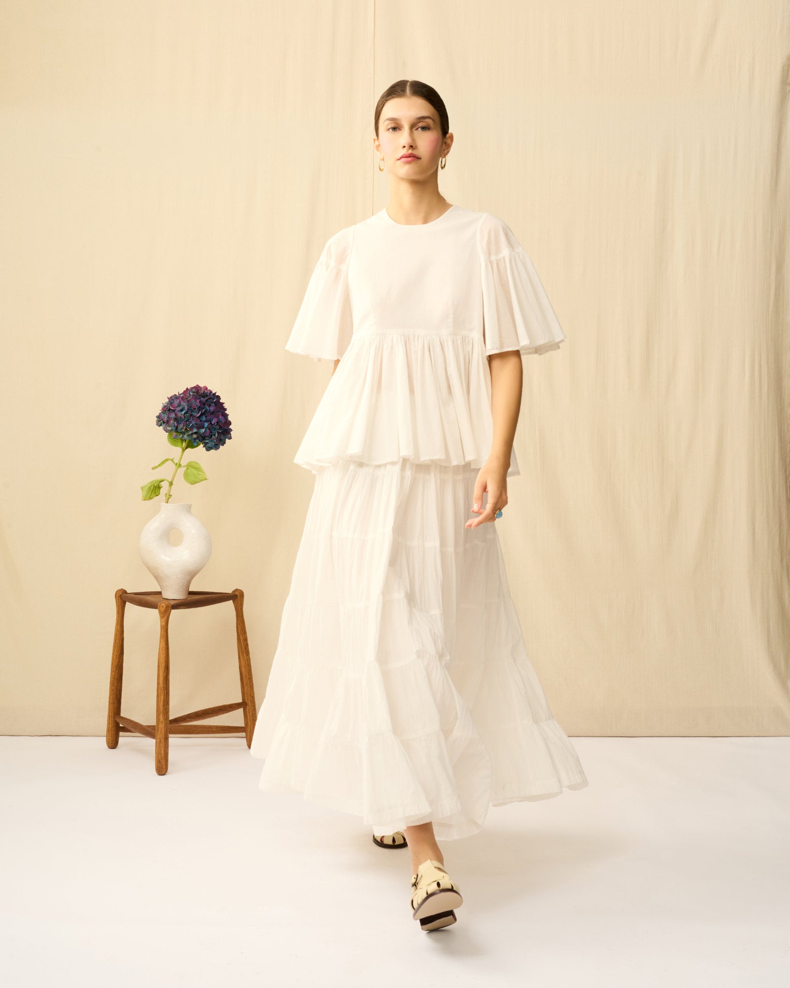MARIHA(マリハ) リゾートドレス 草原の虹のスカート White Chalcedony