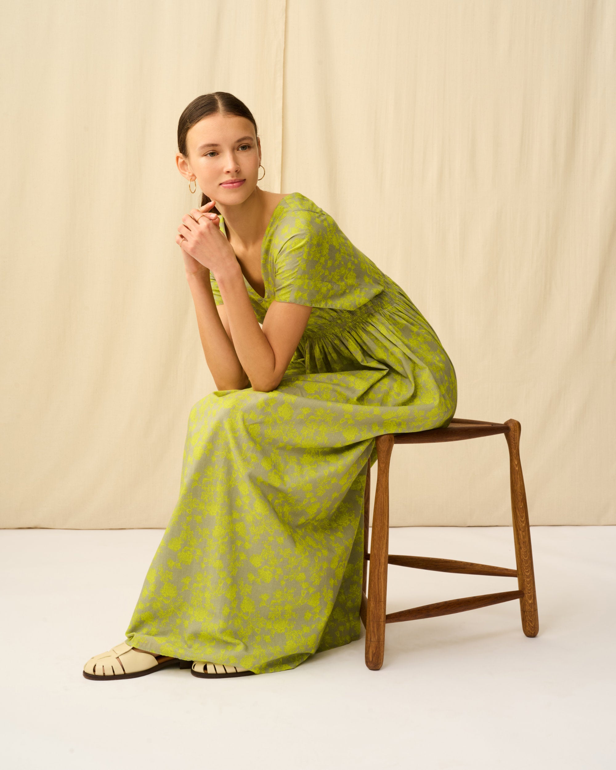 【予約】夏の光のドレス Radiant Flowers/Grey