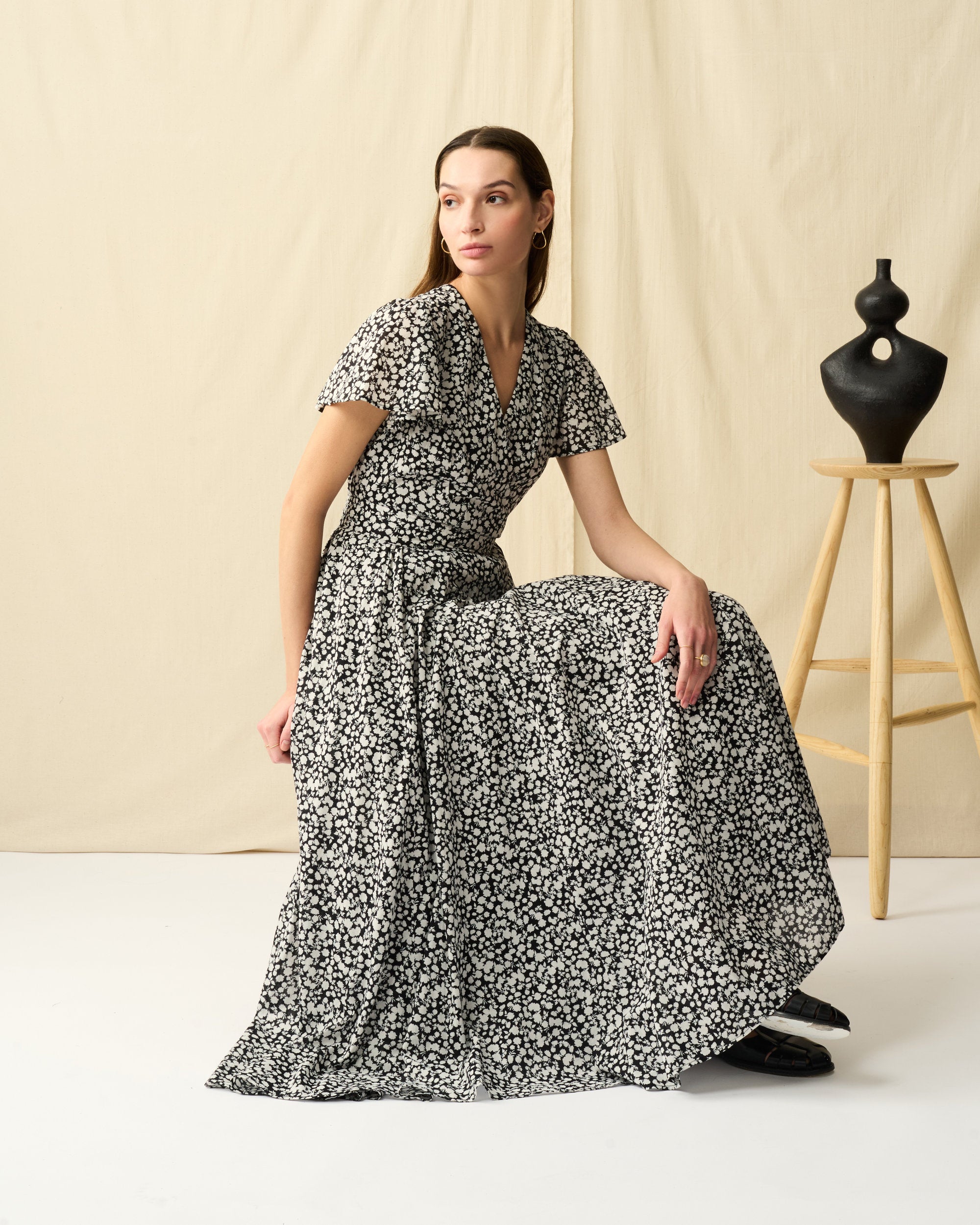 【予約】マドモアゼルのドレス Dancing Shadows/Black