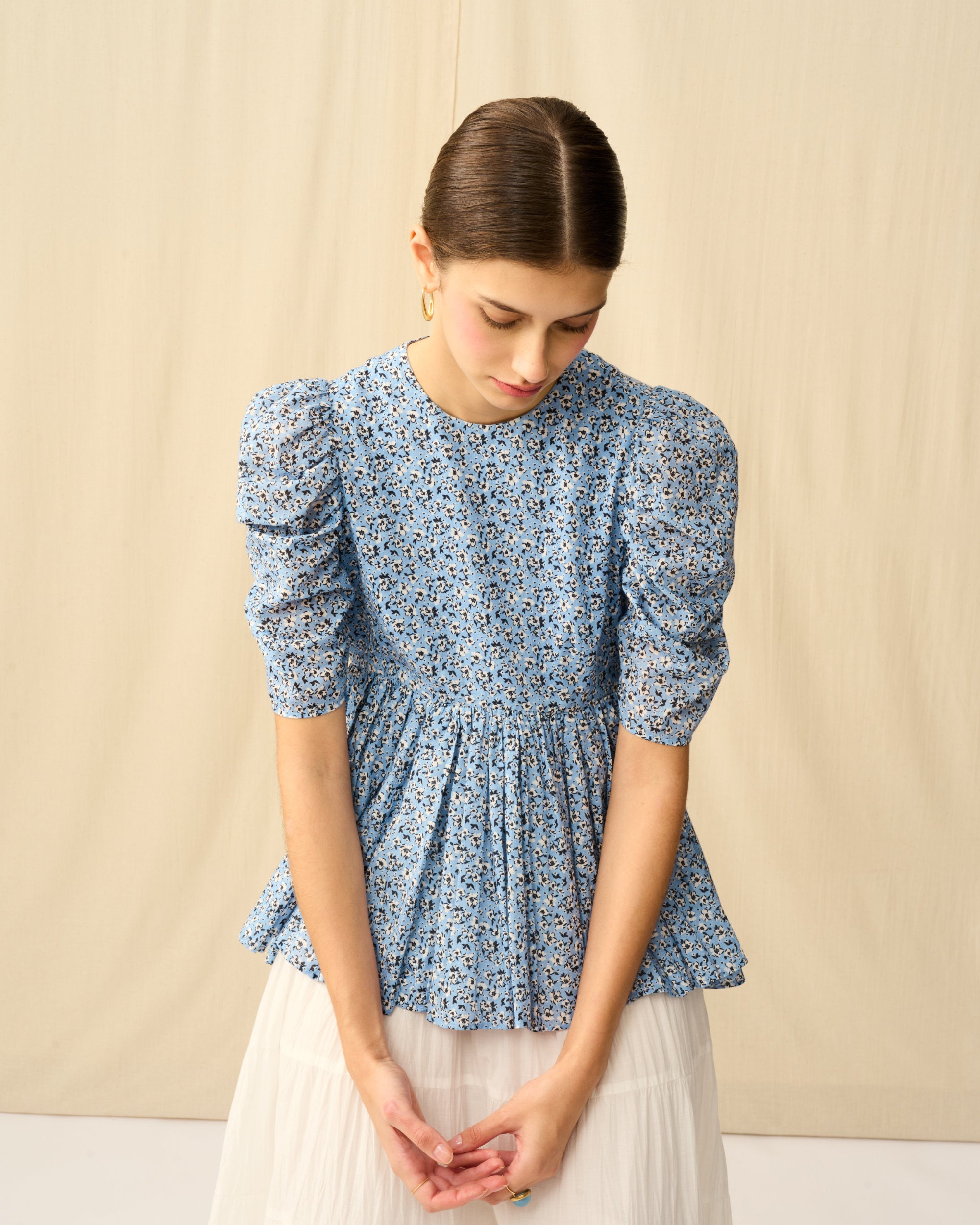 セレナーデのブラウス Paradise Bloom/Blue