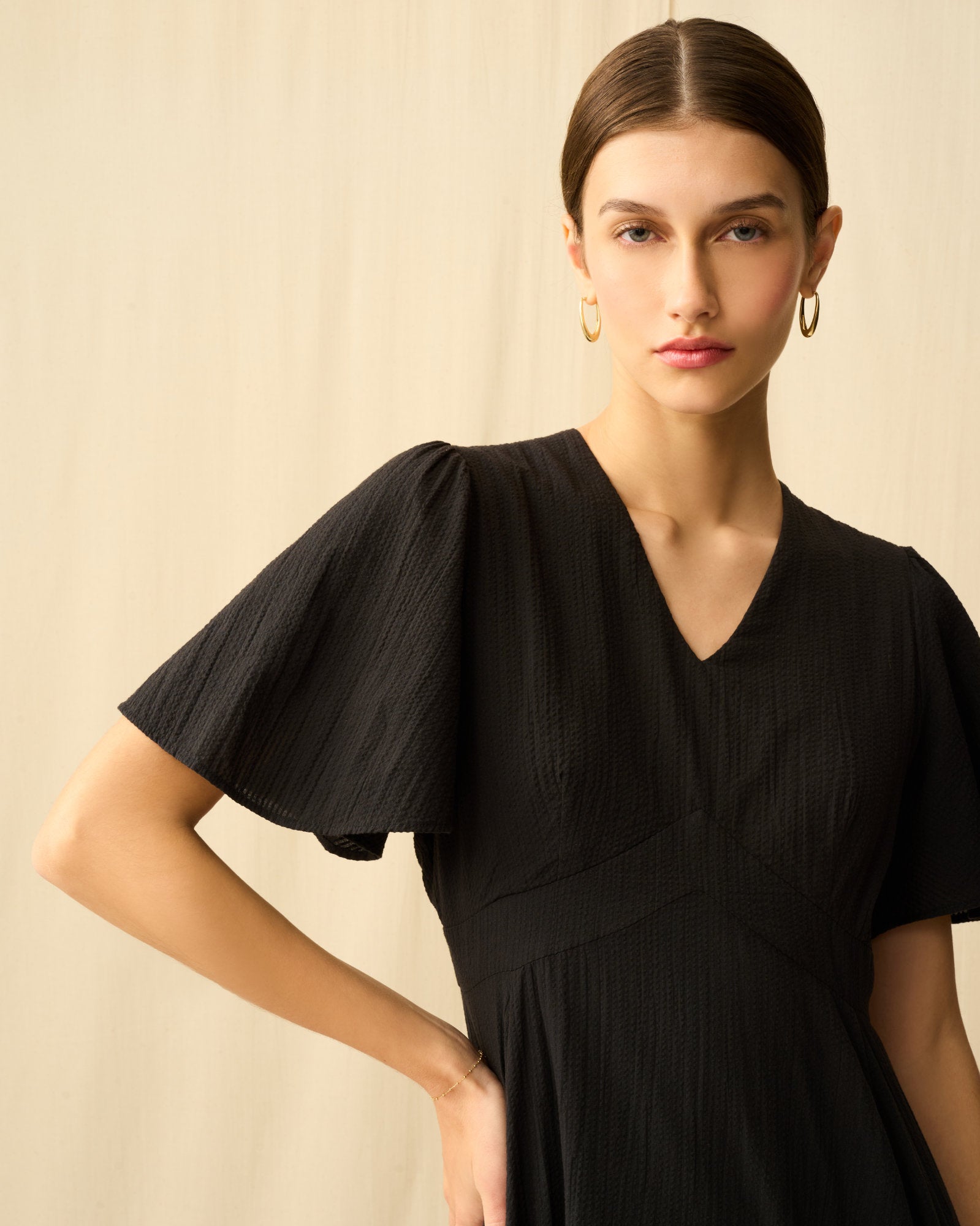 【予約】せせらぎのドレス Seersucker Onyx