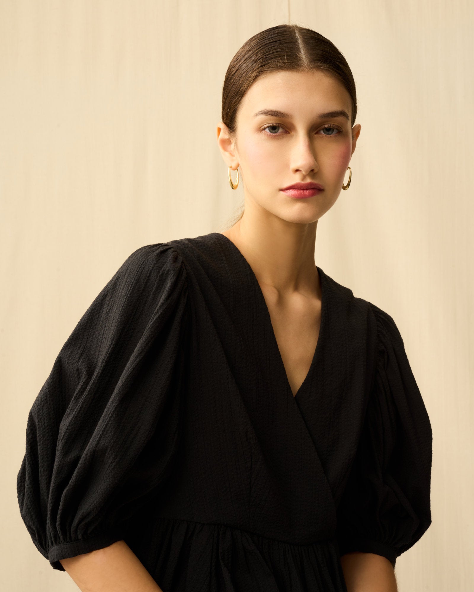 マドモアゼルのブラウス Seersucker Onyx