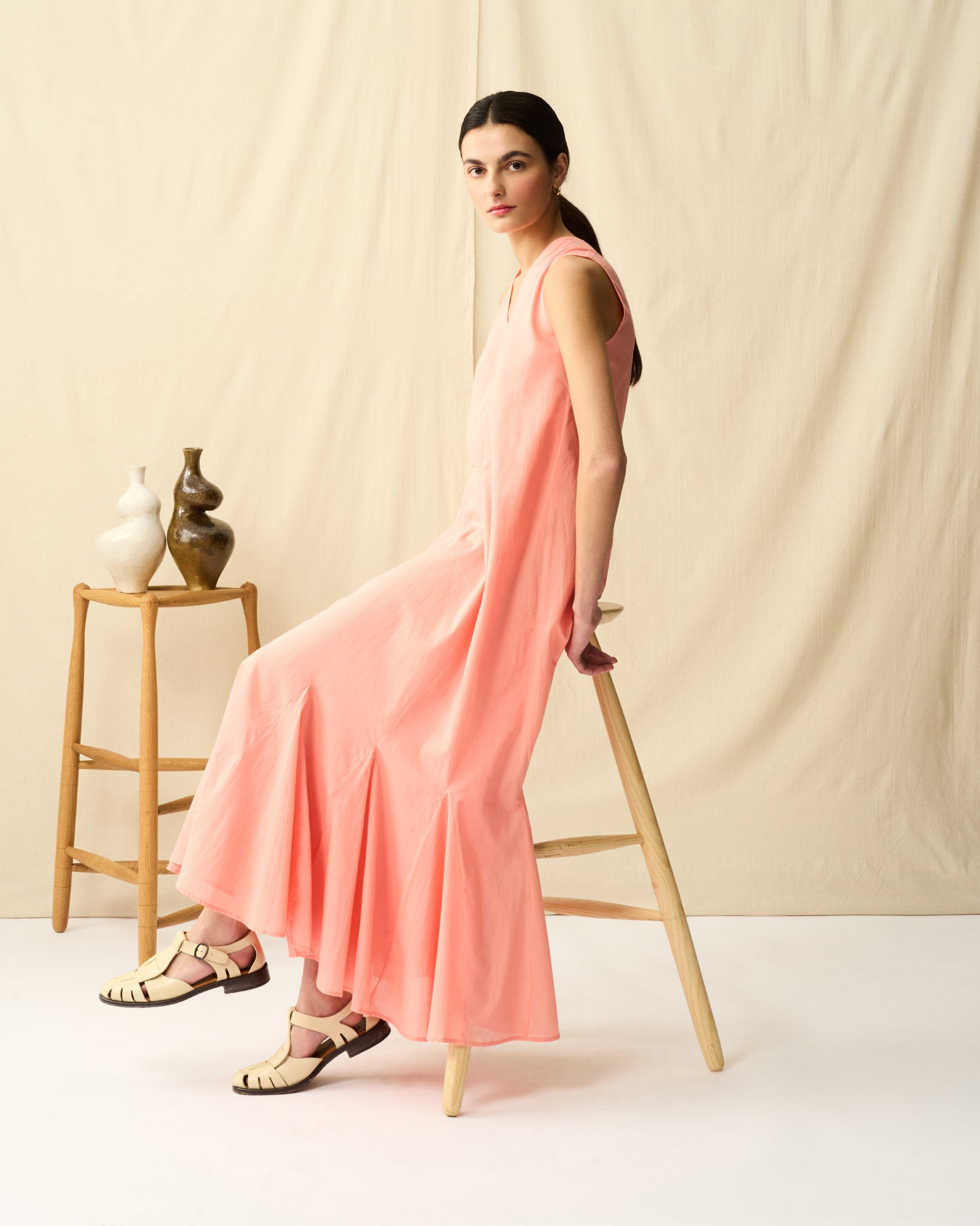 【予約】夏の月影のドレス Desert Coral