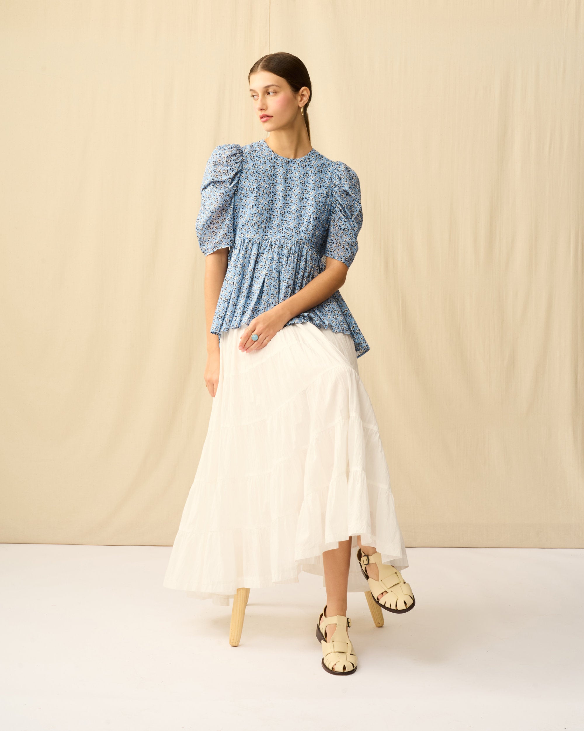 セレナーデのブラウス Paradise Bloom/Blue