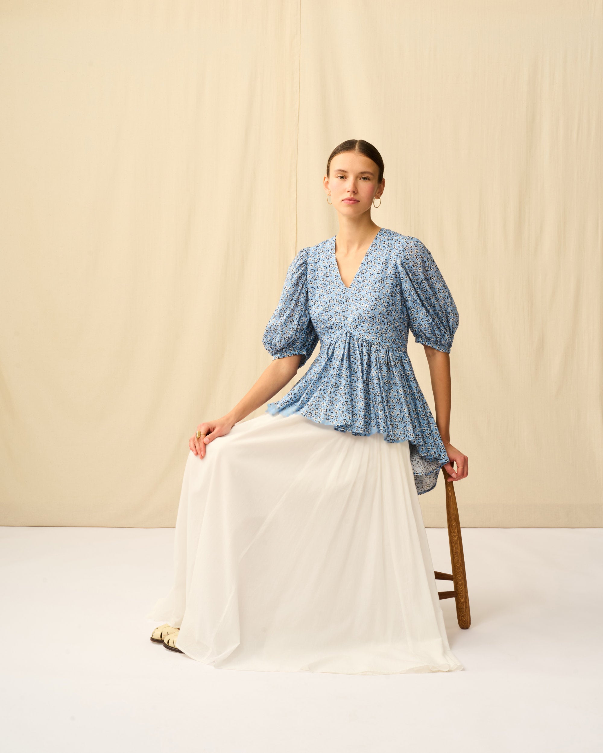 ラストダンスのブラウス Paradise Bloom/Blue