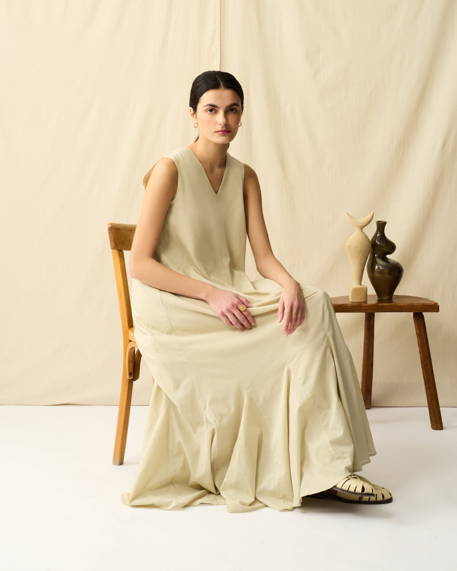 【予約】夏の月影のドレス Champagne