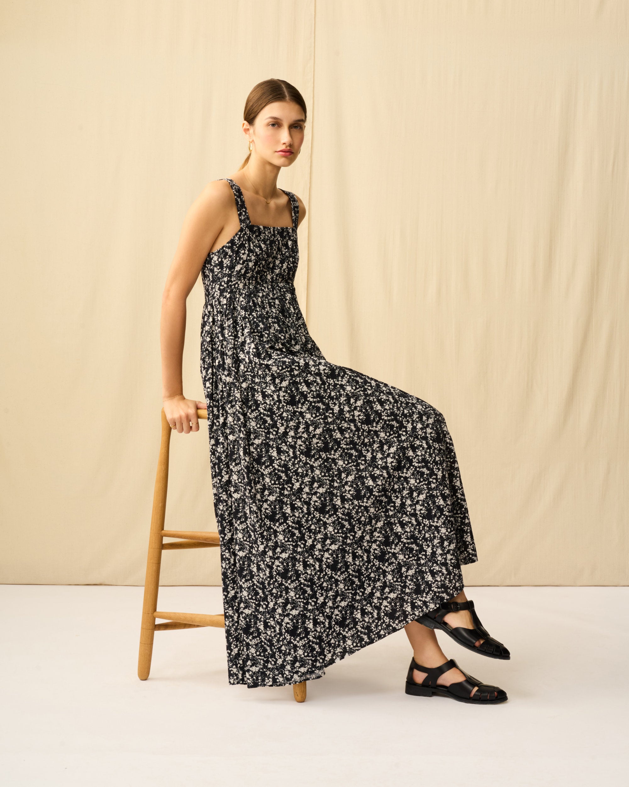 【予約】シンデレラのドレス Seersucker Shadow Play/Black